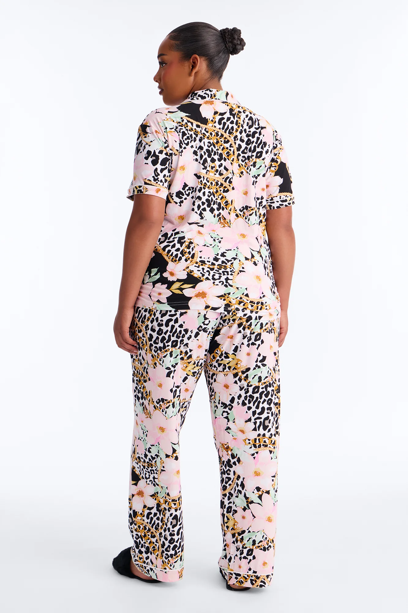 Late Night Floral PJ Pant Set - Black/combo - Image 7