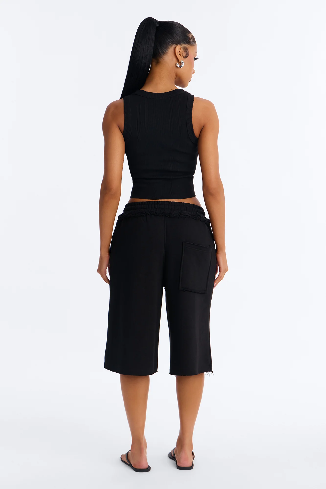 Laura Fleece Jort Set - Black - Image 4