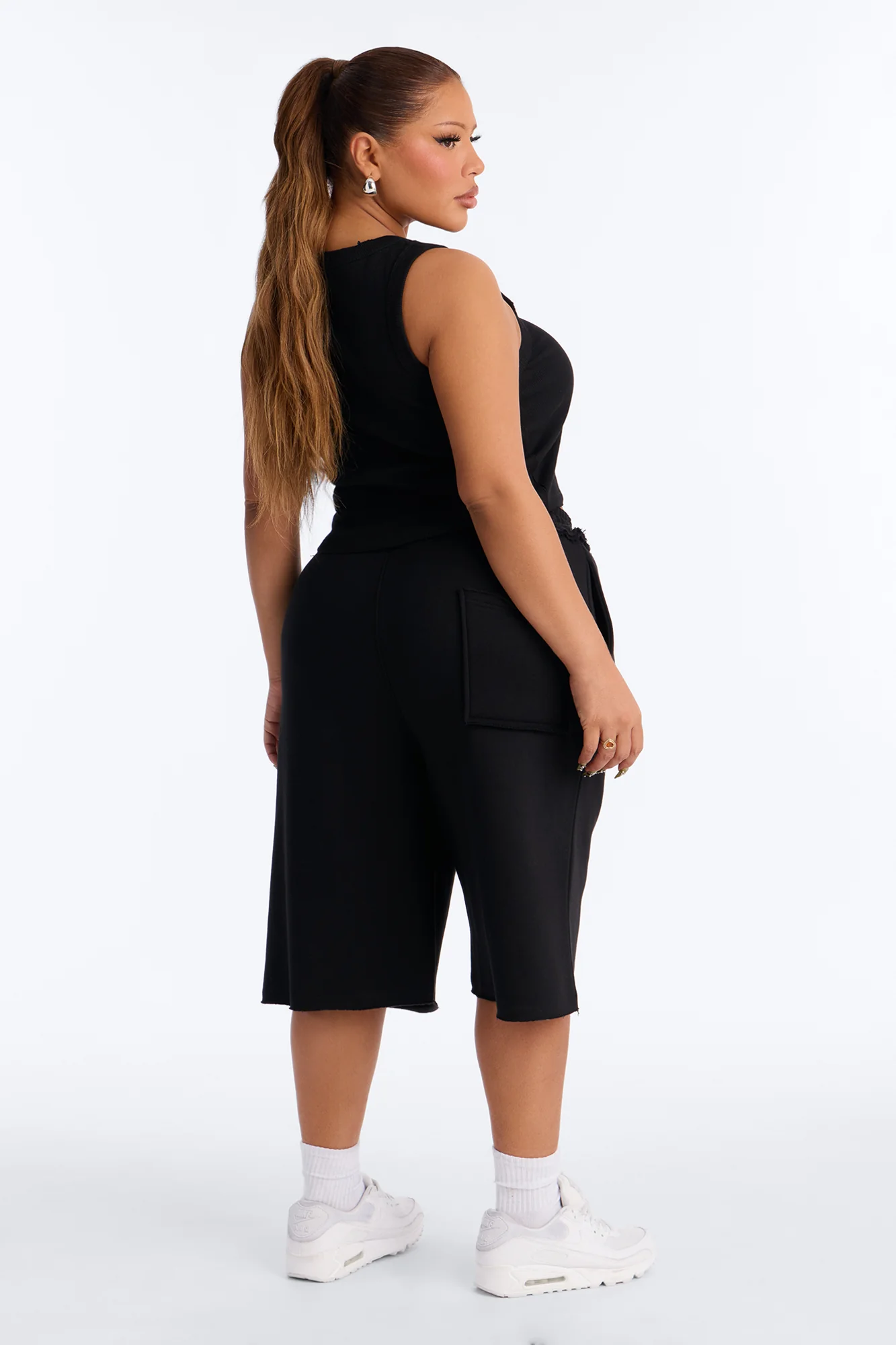 Laura Fleece Jort Set - Black - Image 7