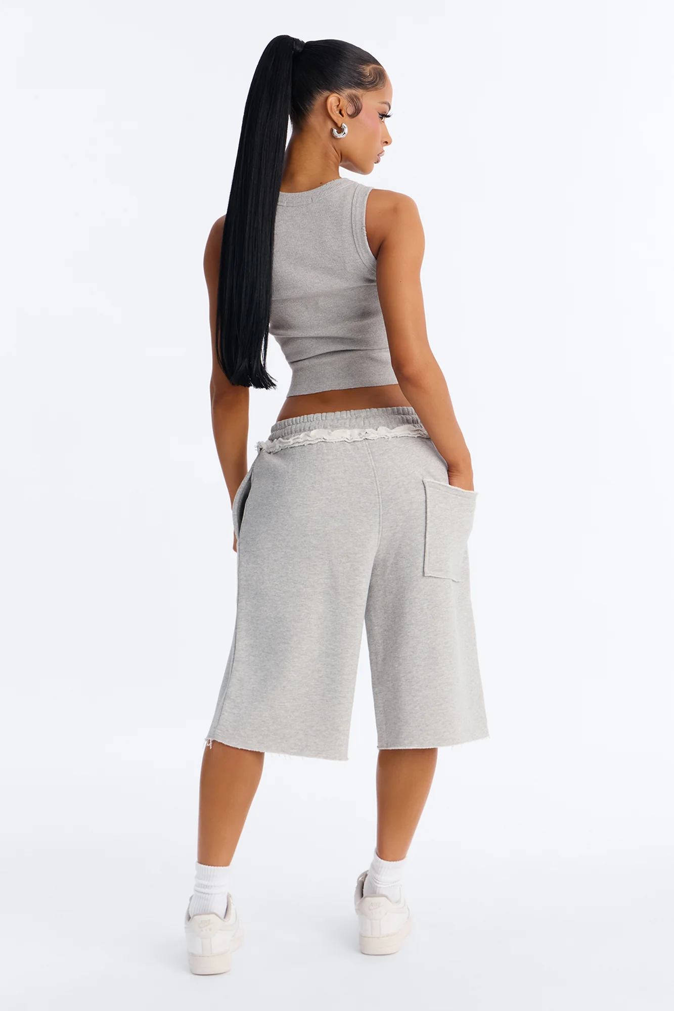 Laura Fleece Jort Set - Grey - Image 4