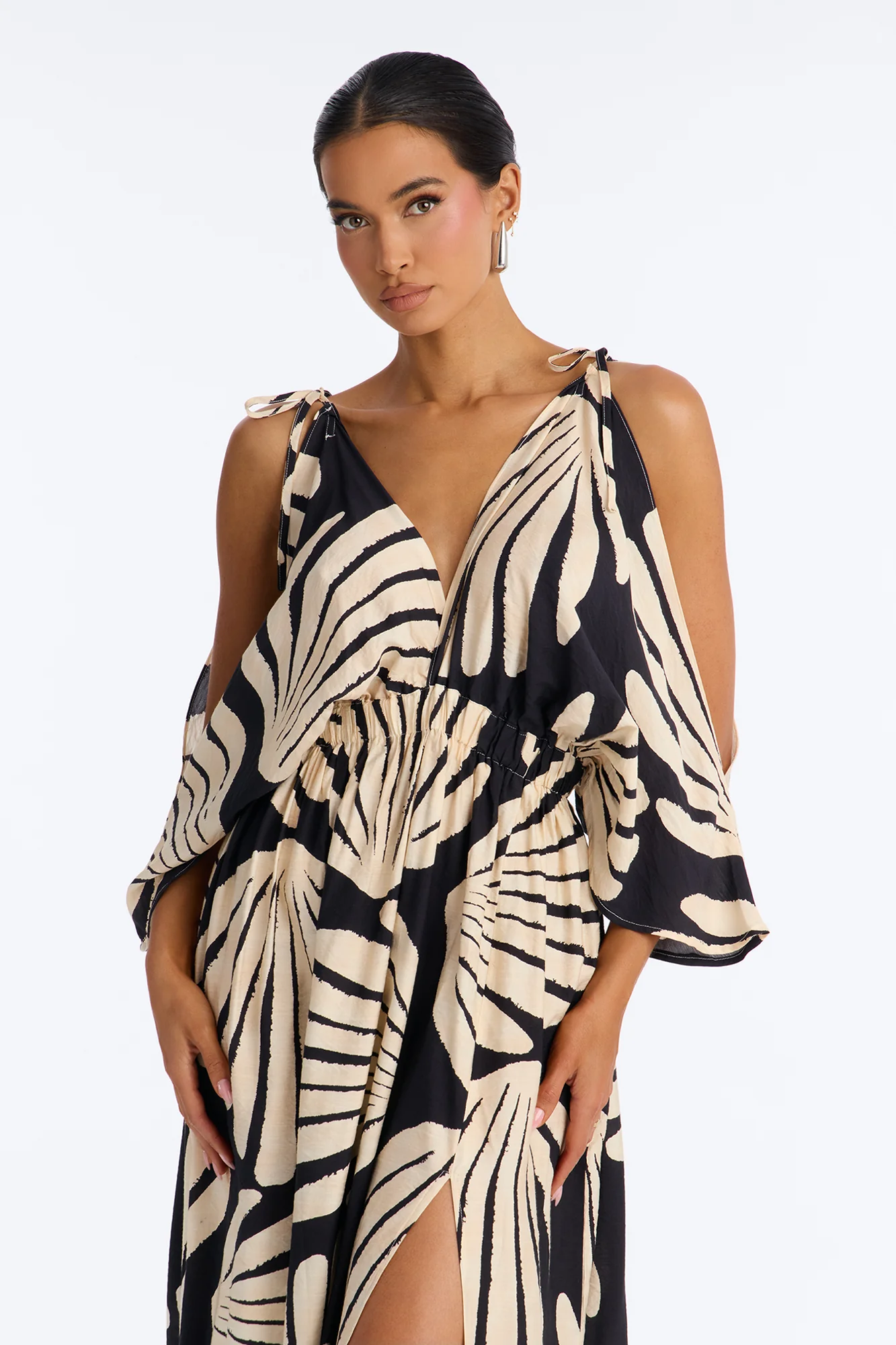 Laurel High Slits Maxi Dress - Black/combo - Image 2