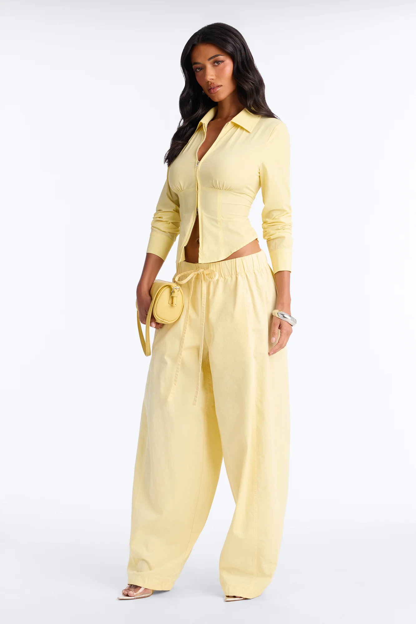 Laurel Zip Front Top - Butter Yellow - Image 2