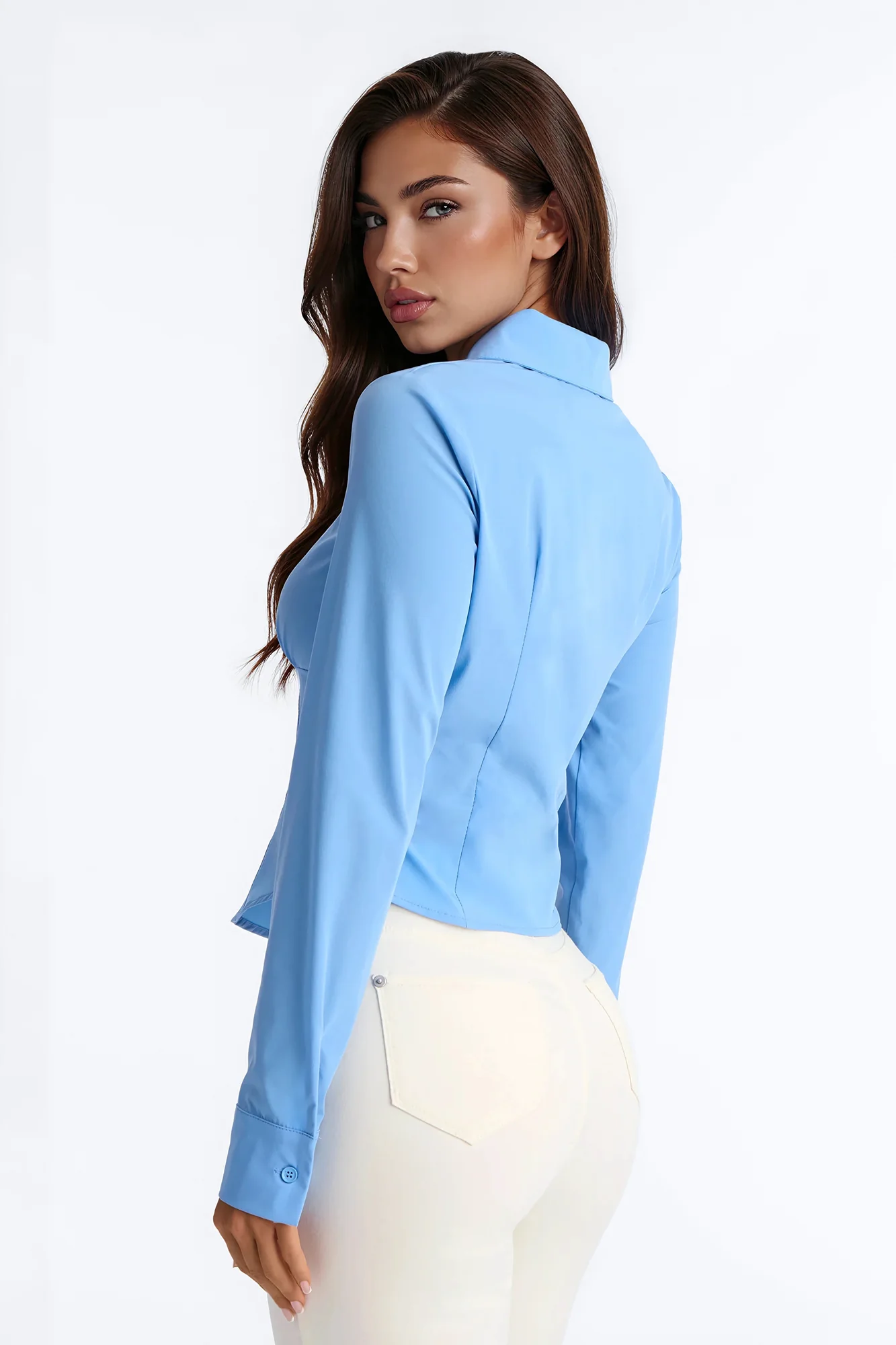 Laurel Zip Front Top - Periwinkle - Image 4