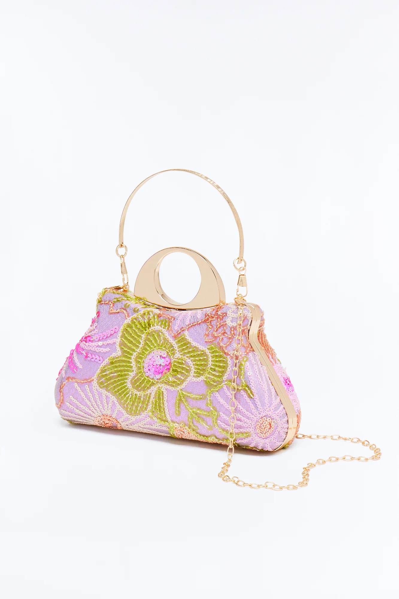 Lavender Dreams Sequin Clutch - Purple/combo - Image 4