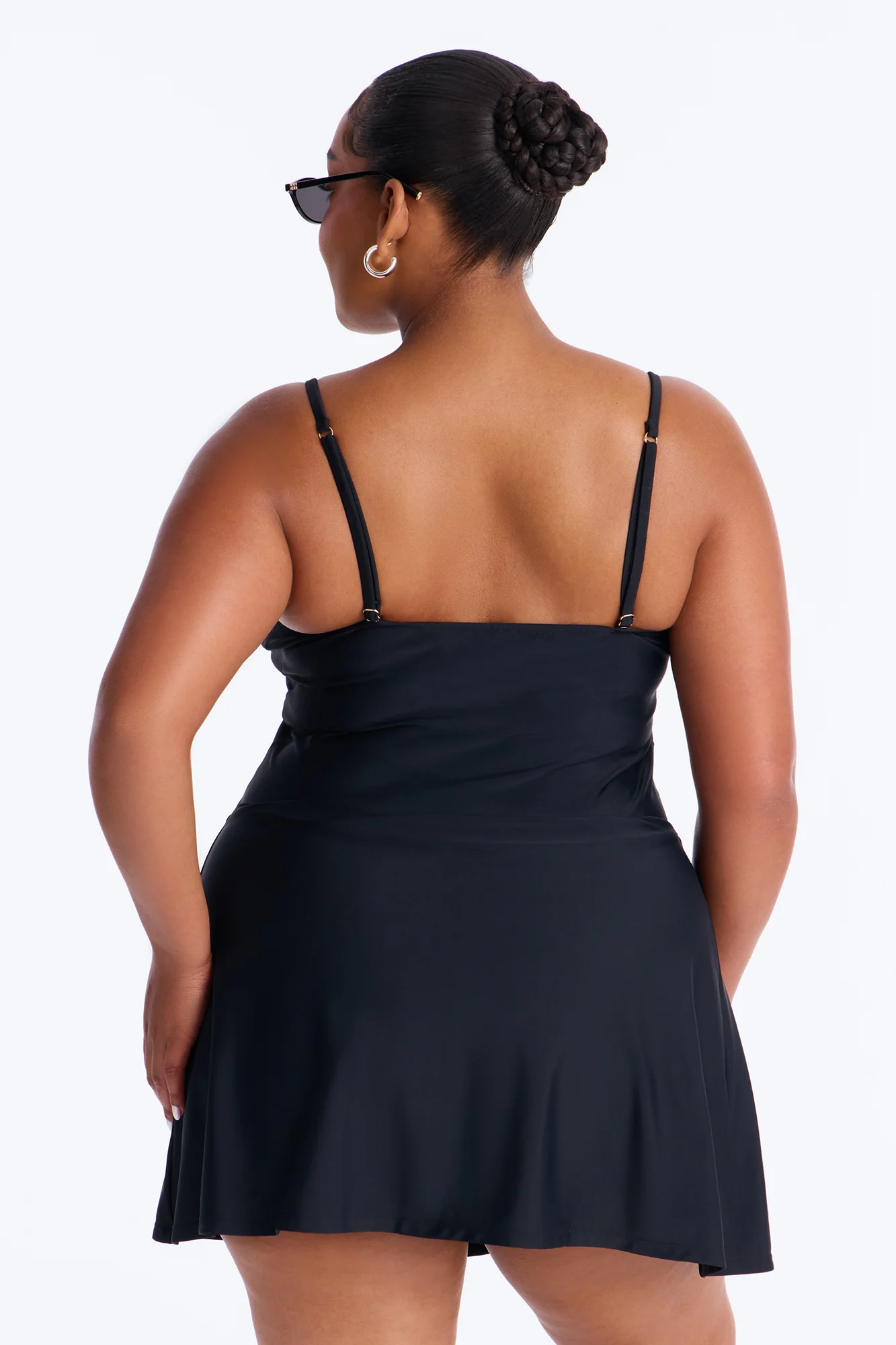 Layla 1 Piece Swimsuit Dress - Black - Image 6