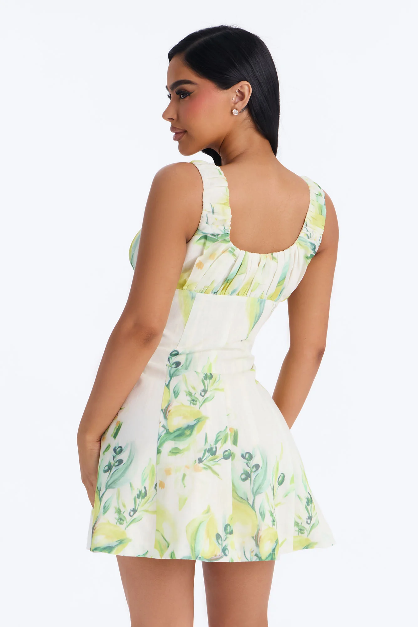 Layla Floral Sleeveless Mini Dress - Yellow/combo - Image 4