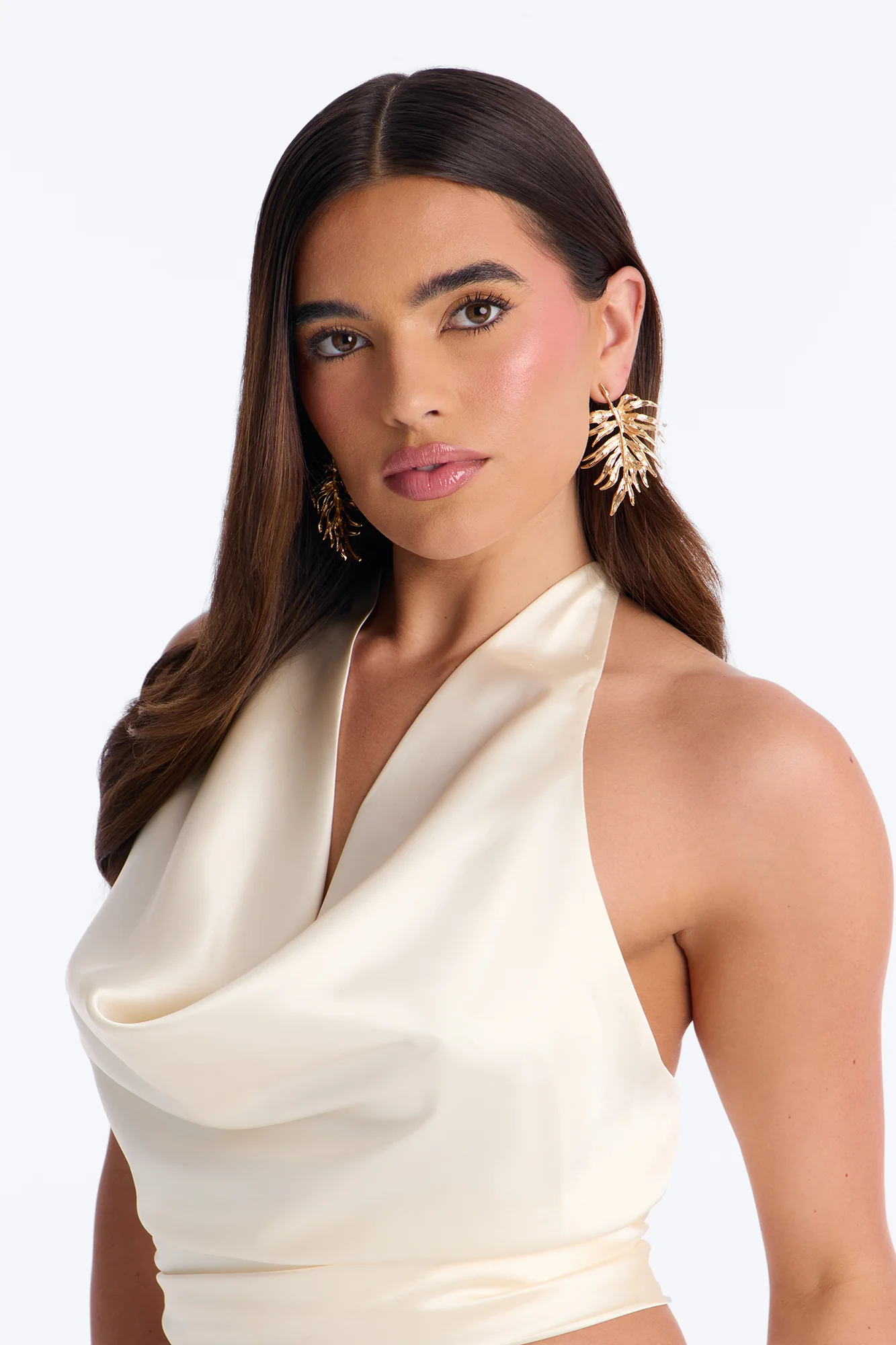 Leaf Me Alone Drop Earrings - Gold - Image 2