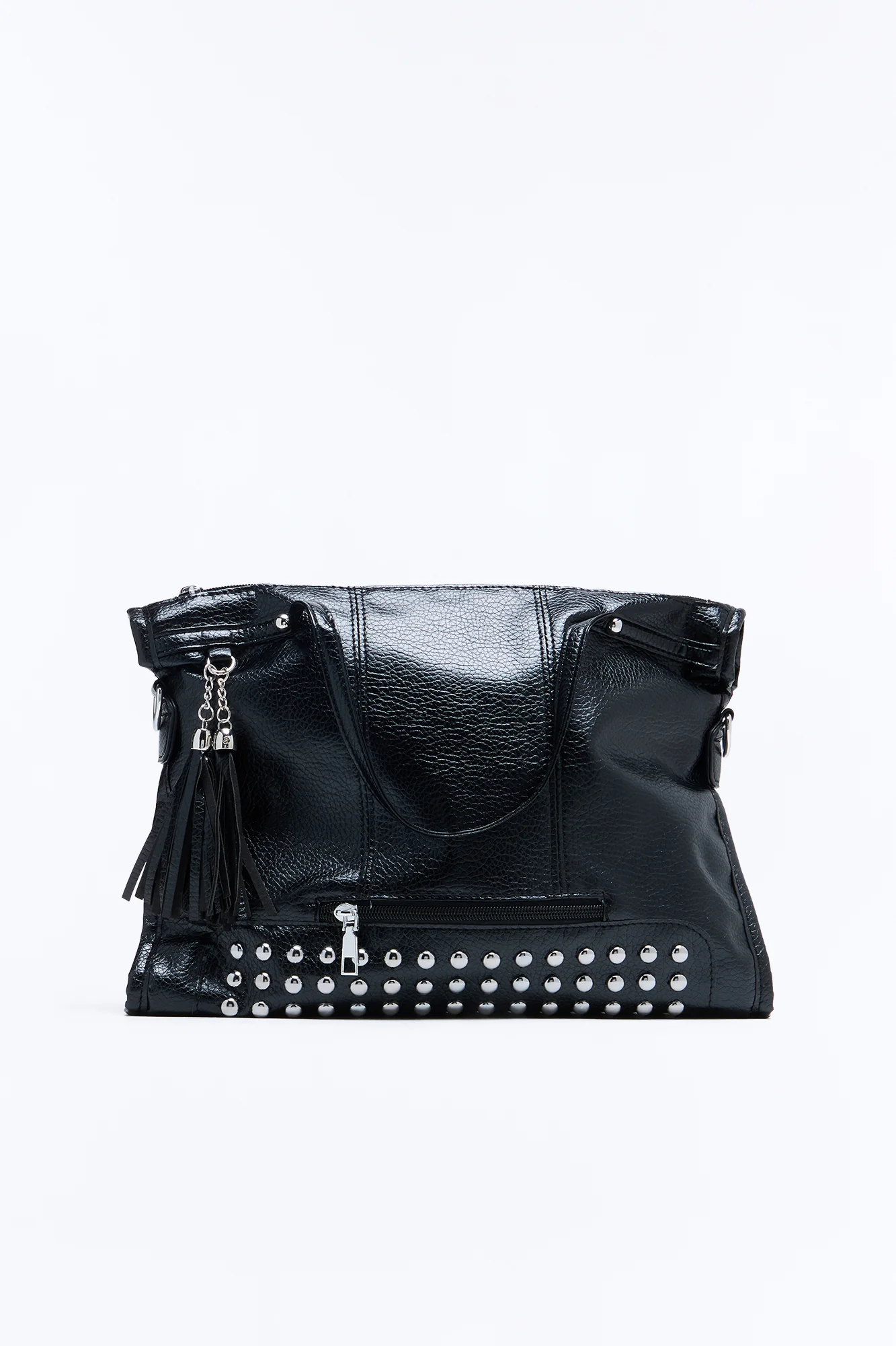 Leave Out All The Rest Faux Leather Tote Bag - Black