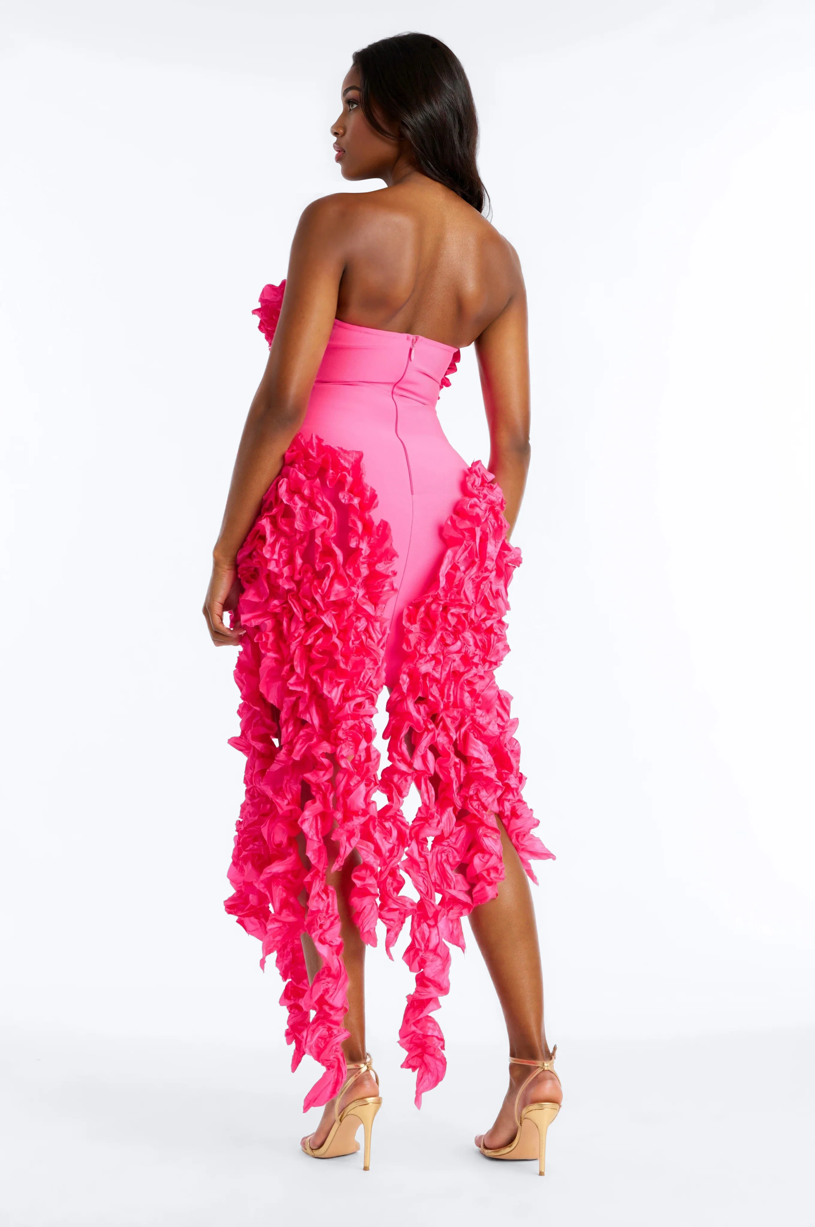 Leila Bandage Mini Dress - Hot Pink - Image 4