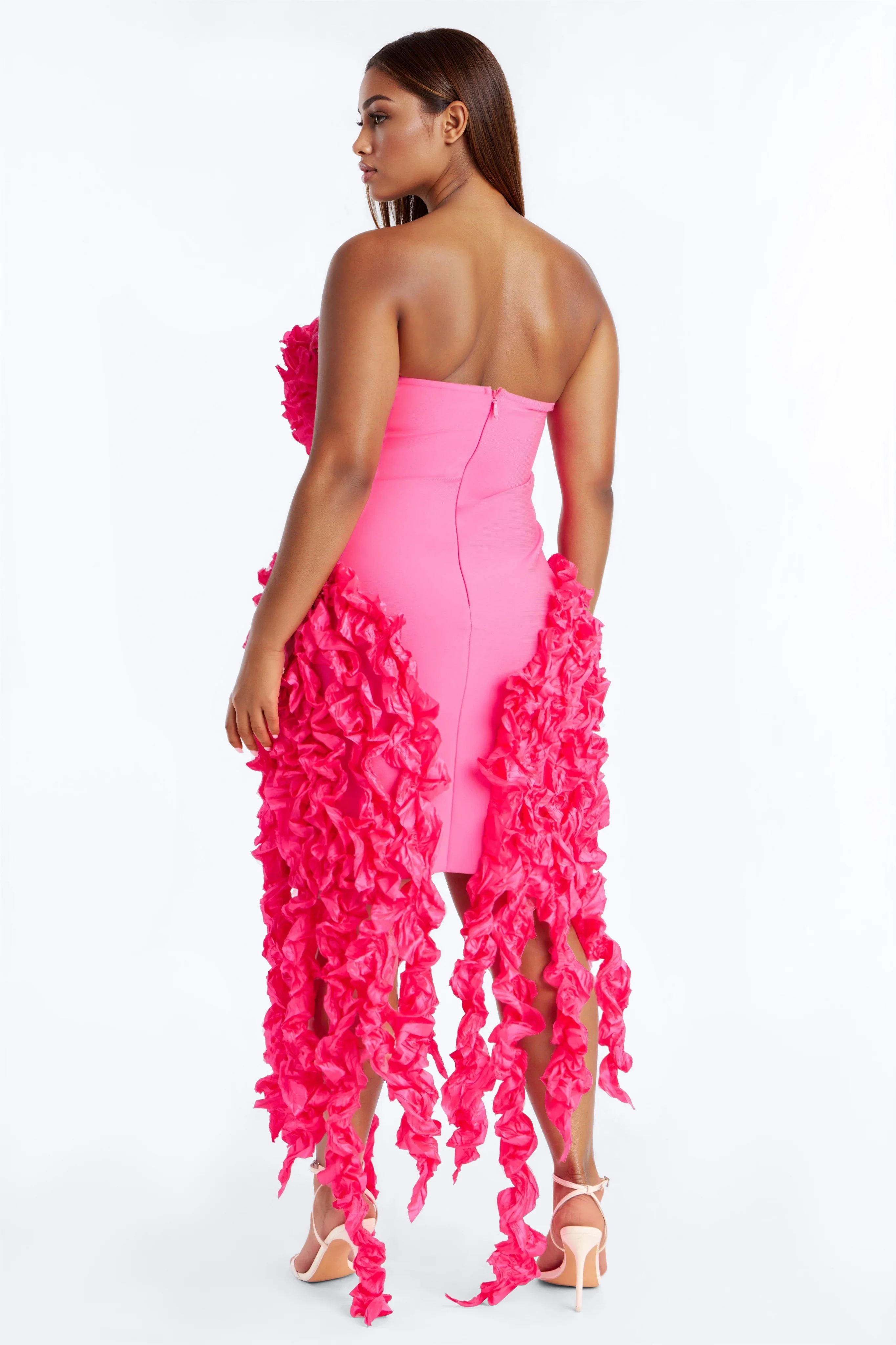 Leila Bandage Mini Dress - Hot Pink - Image 7
