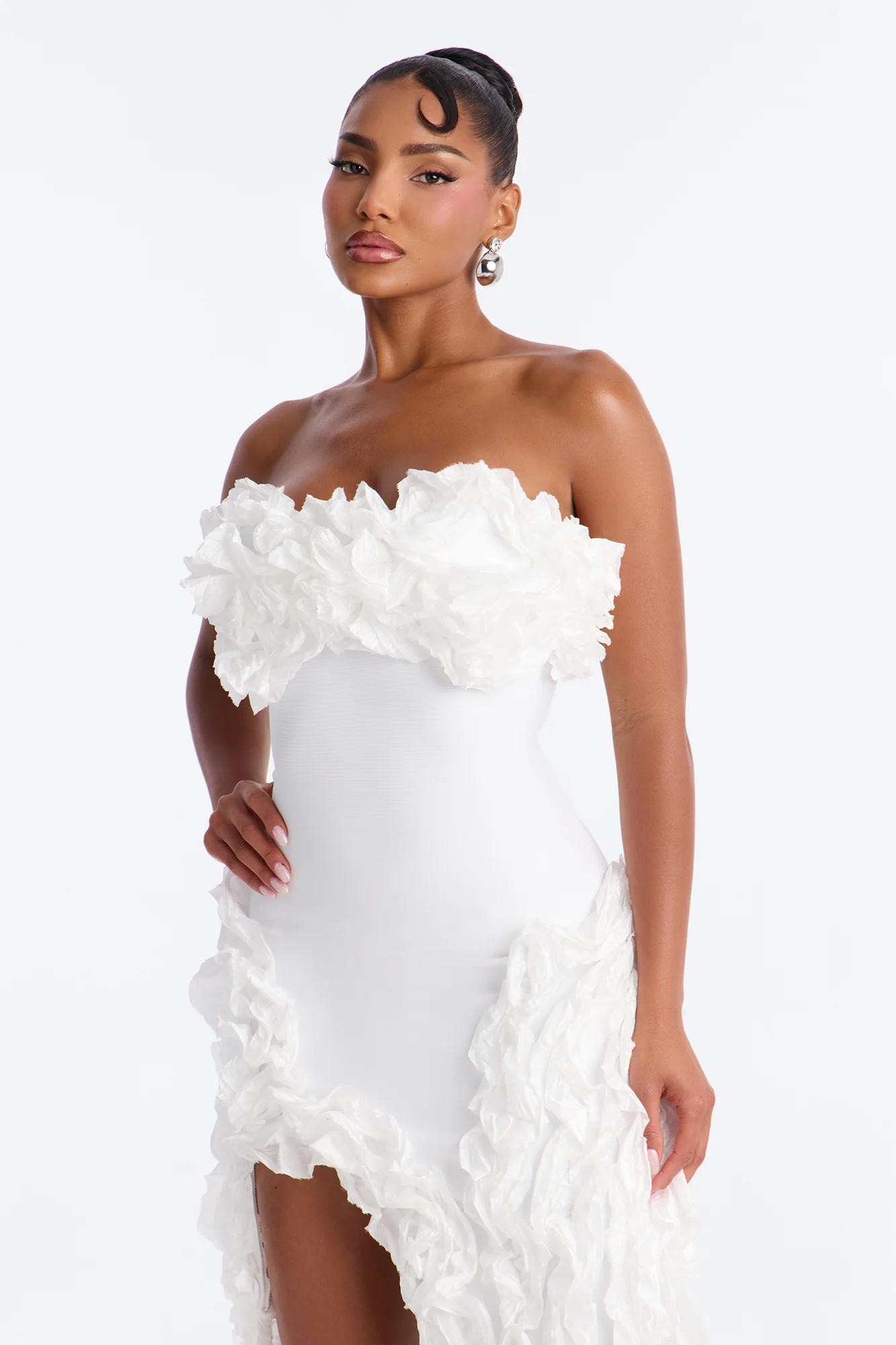 Leila Bandage Mini Dress - White - Image 2
