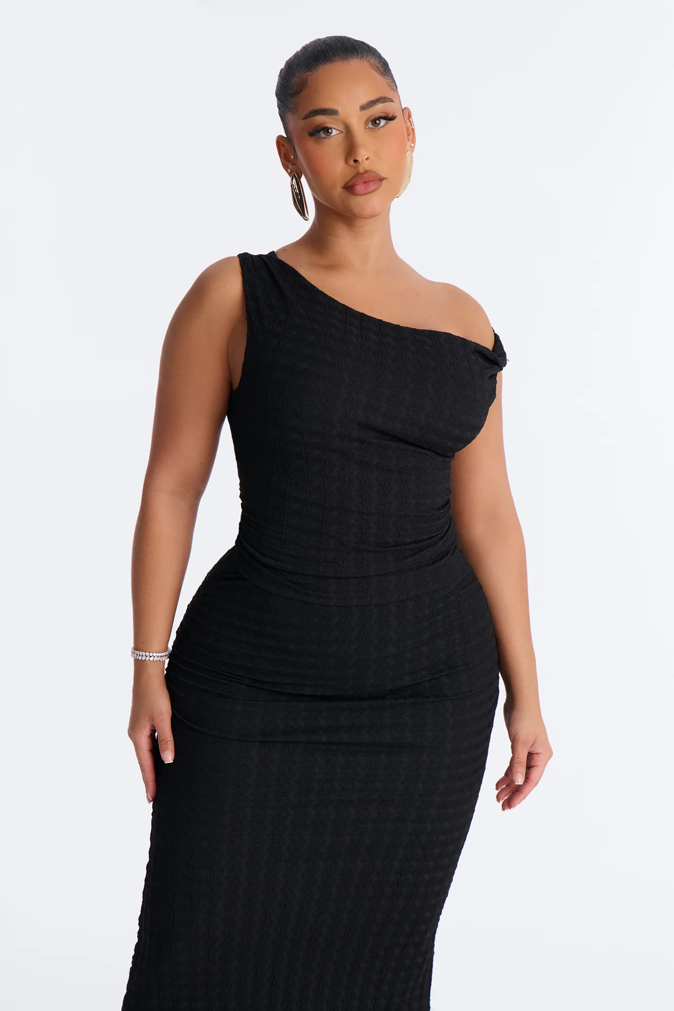 Leona Jacquard Maxi Skirt Set - Black - Image 2