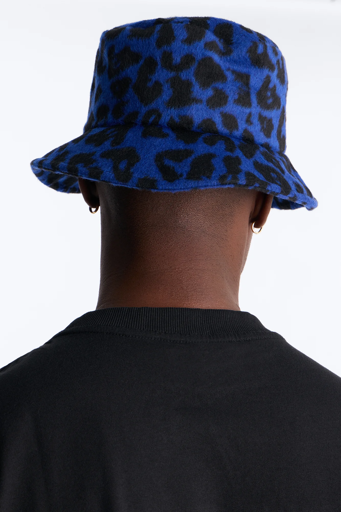 Leopard Print Bucket Hat - Blue - Image 3
