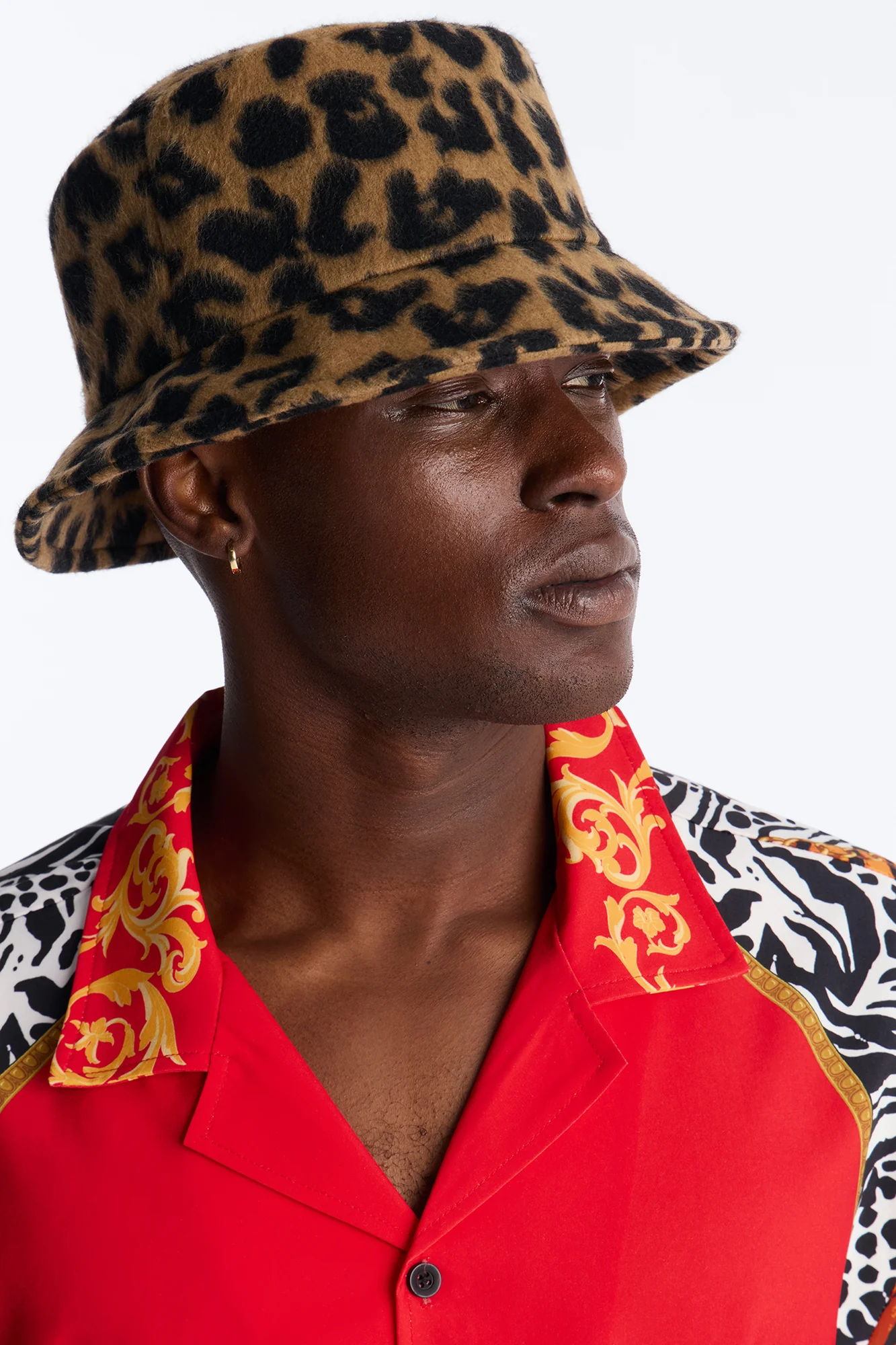 Leopard Print Bucket Hat - Yellow