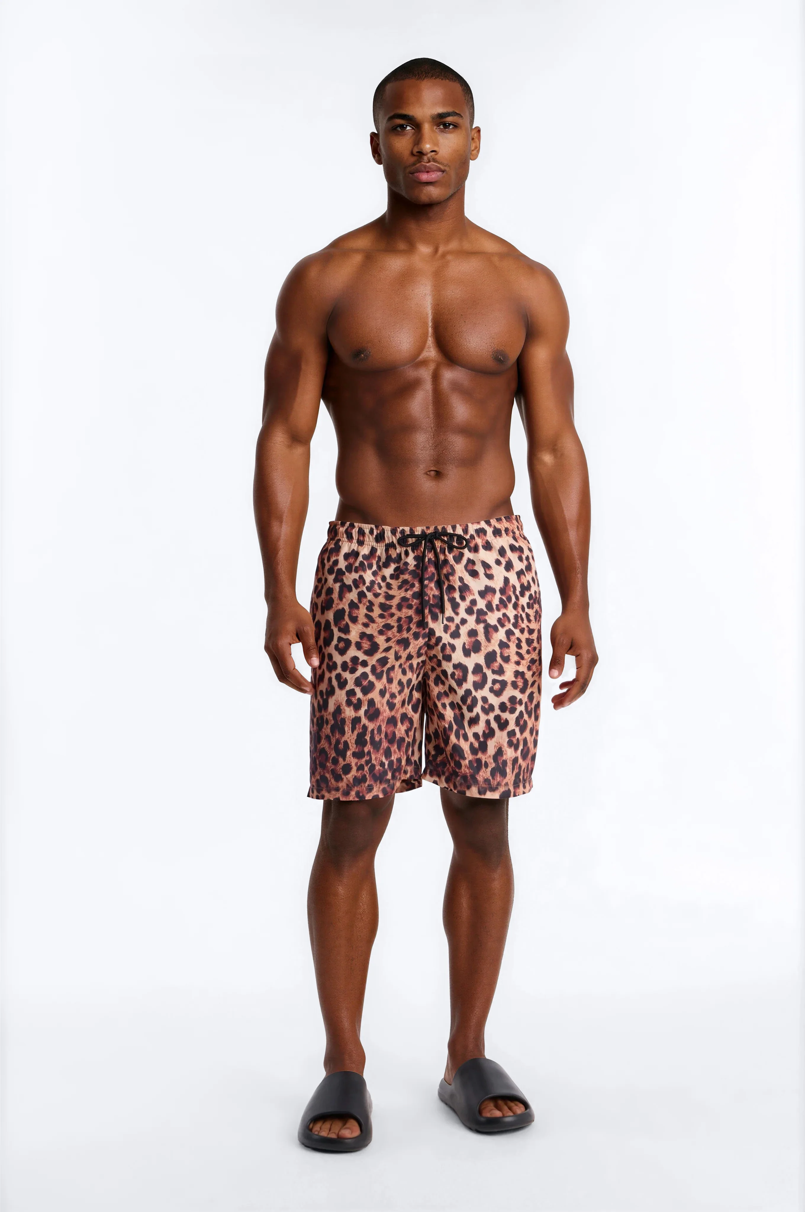 Leopard Print Swim Trunk 7″ - Leopard