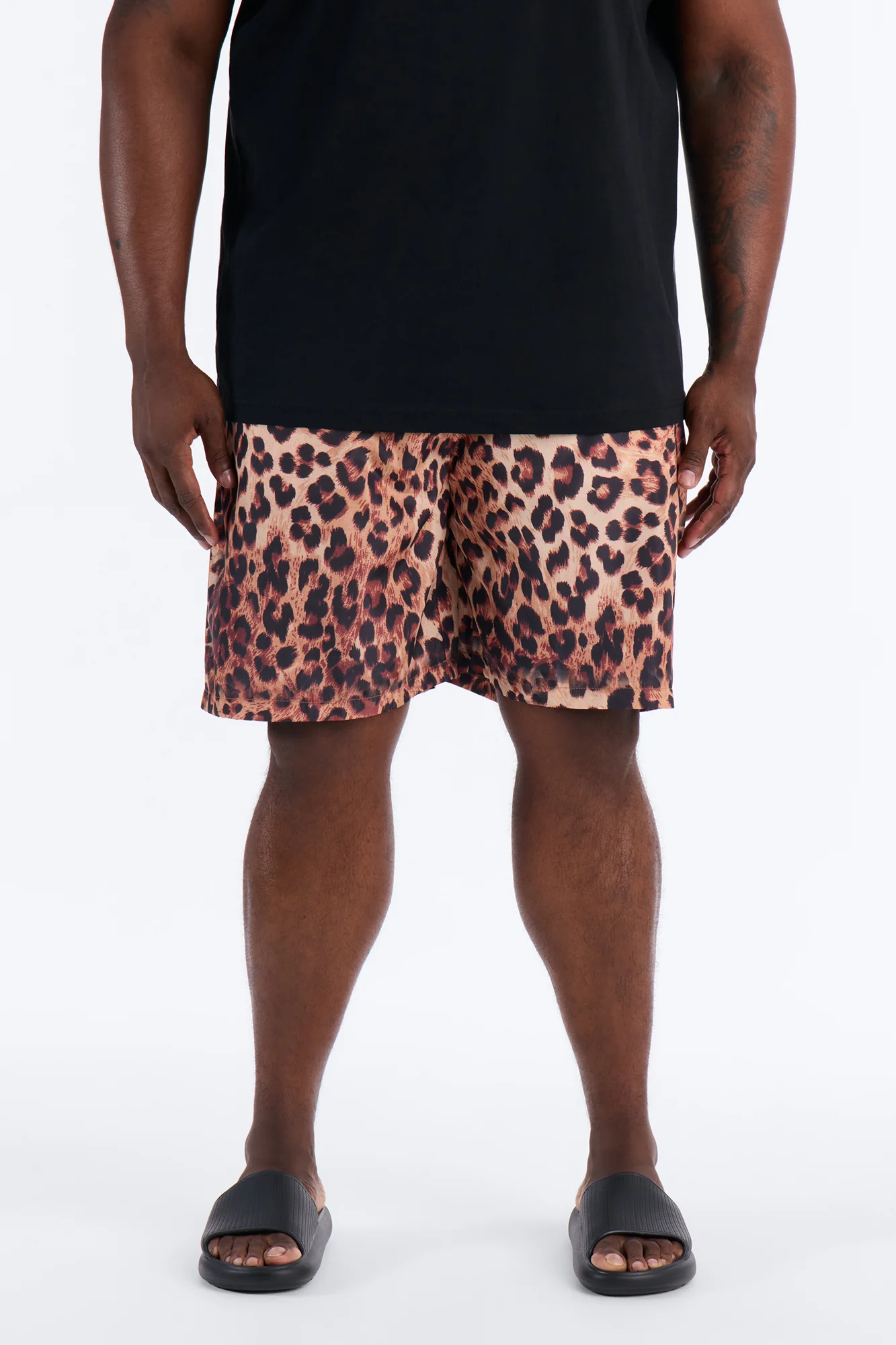Leopard Print Swim Trunk 7″ - Leopard - Image 5