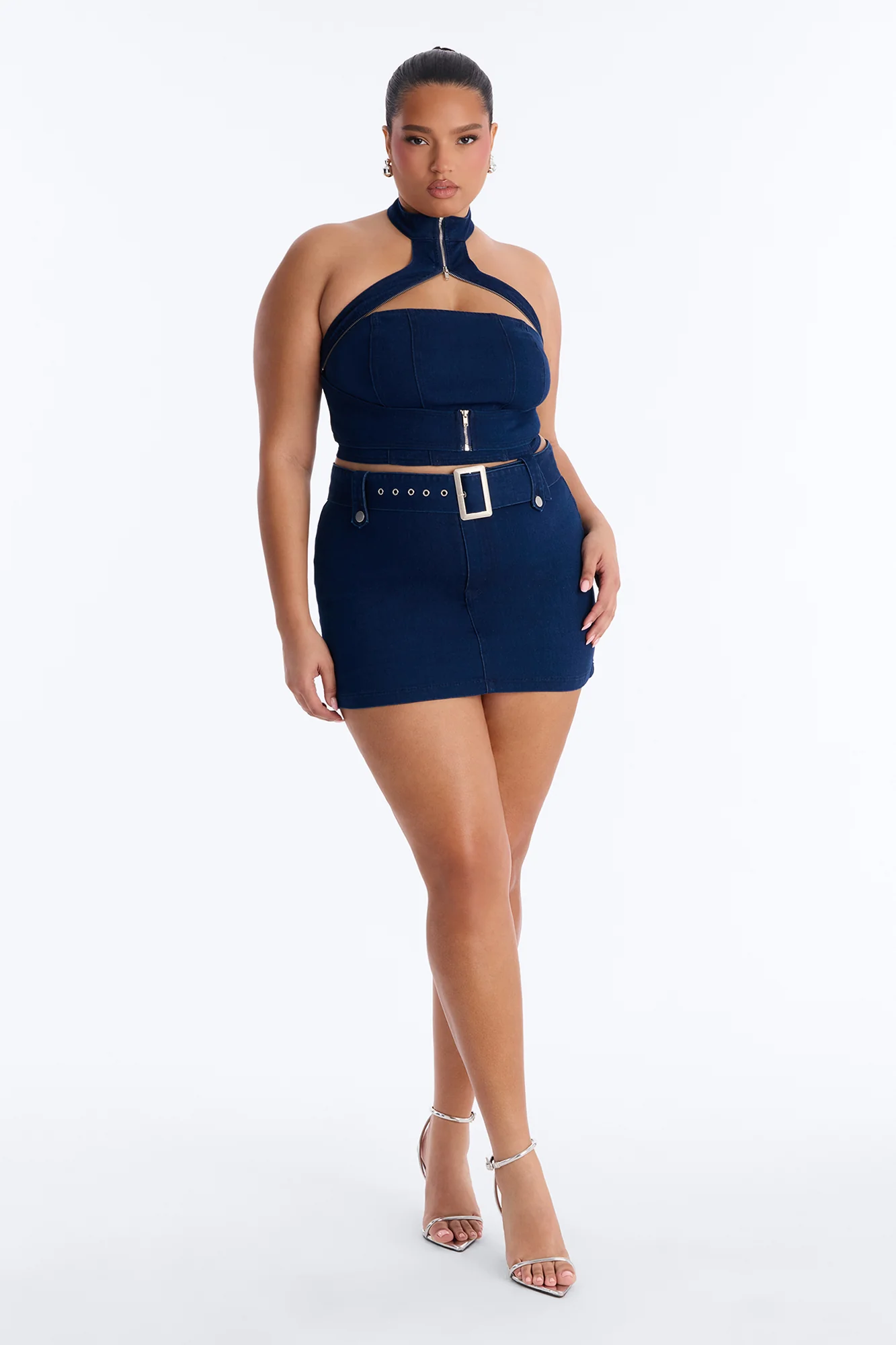 Let Me Adore You Skirt Set - Dark Wash - Image 6