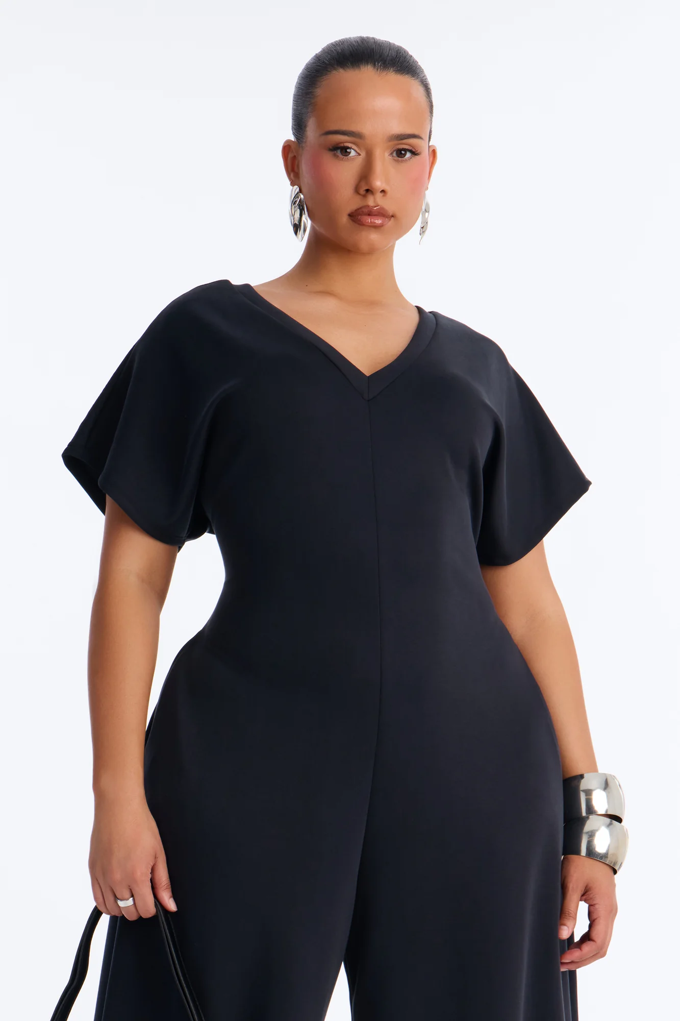Let's Relax Barrel Wide Leg Jumpsuit - Black - Image 6