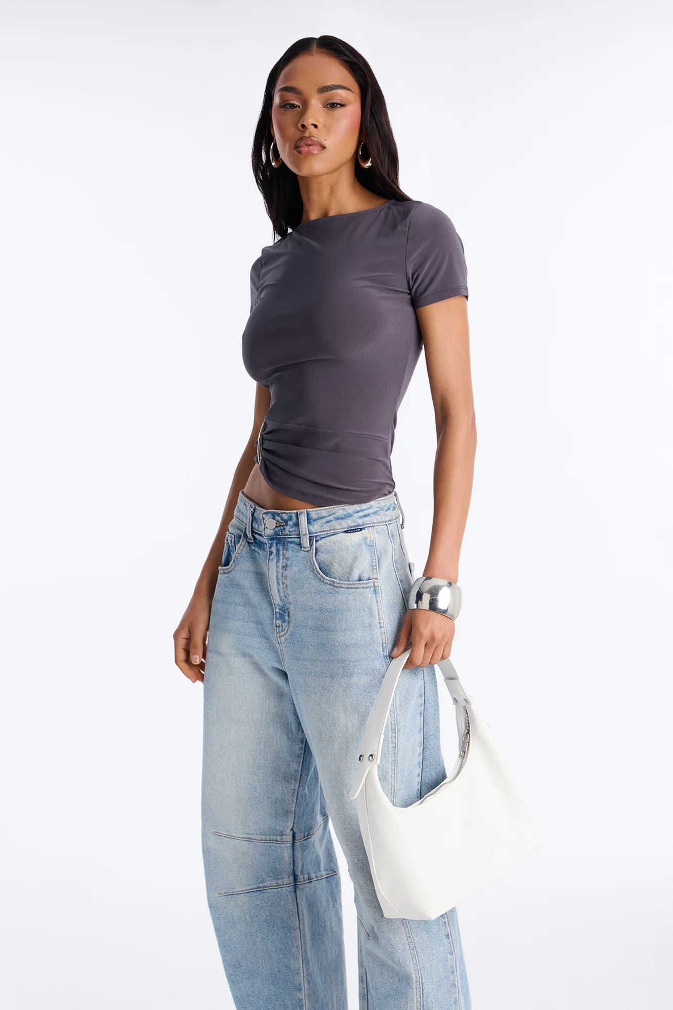 Let's Talk Essentials Faux Leather Bag - White - Image 2