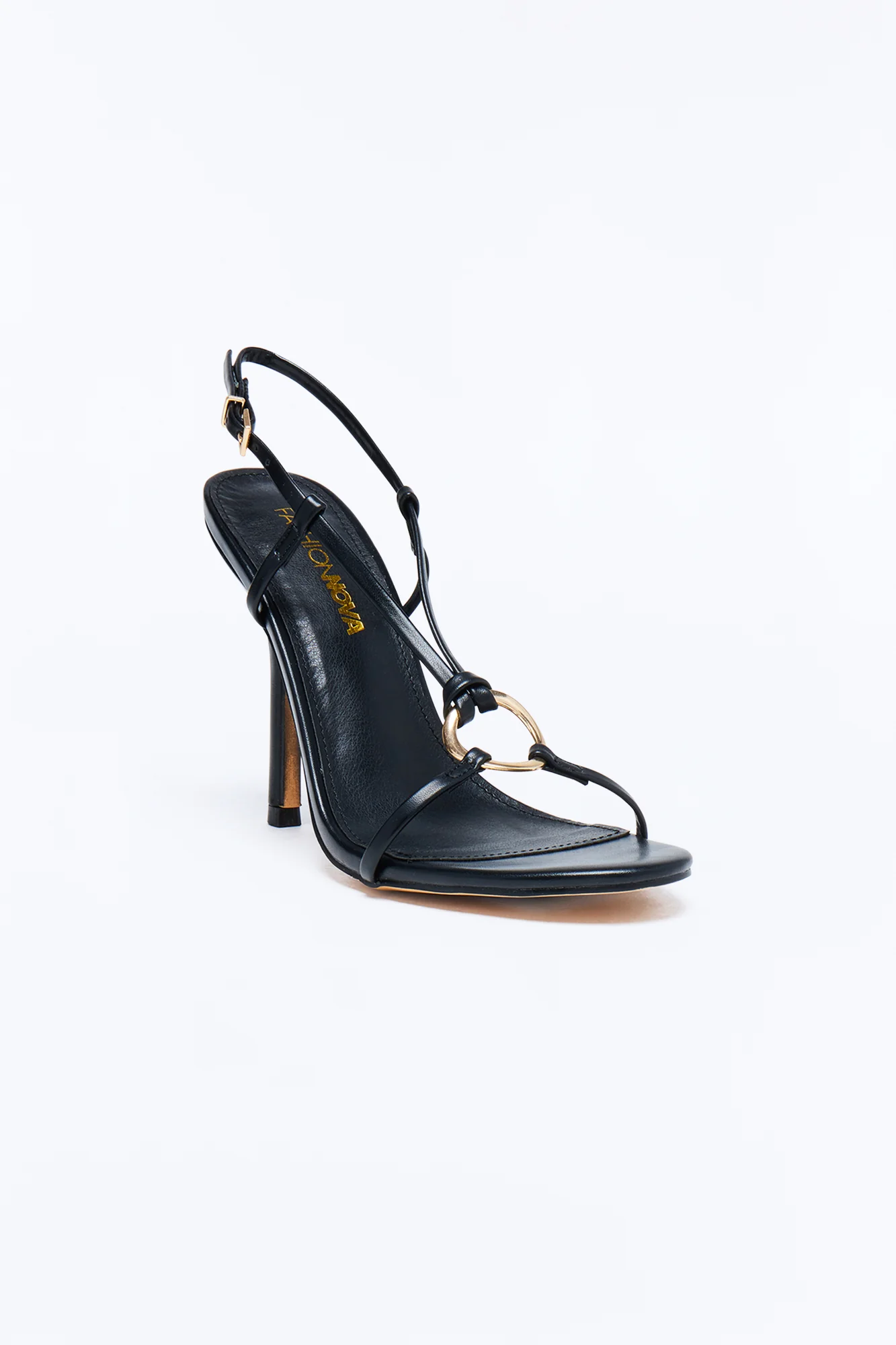 Levine Hardware Slingback Stiletto Heels - Black - Image 2
