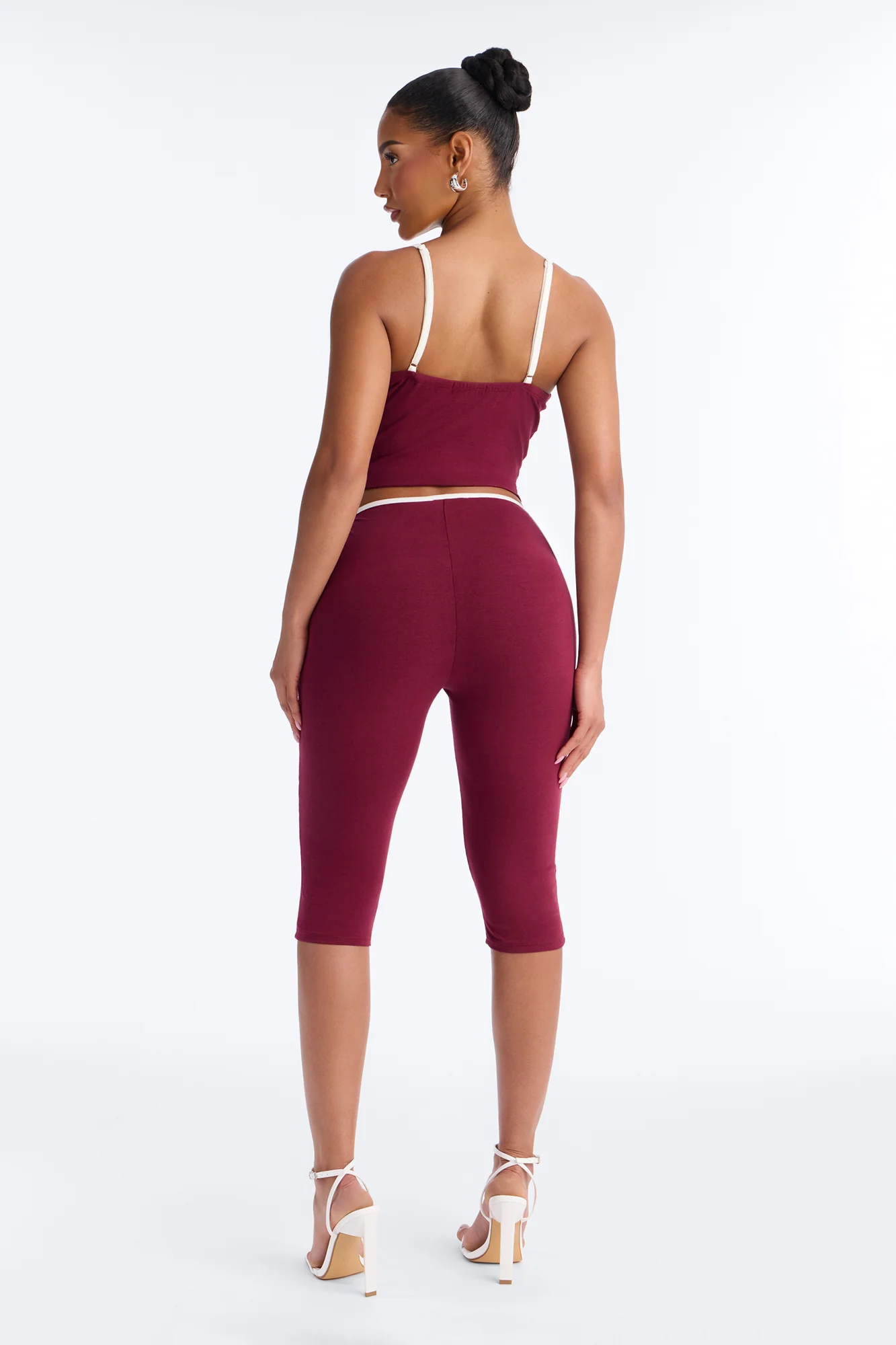 Lexi Capri Legging Set - Burgundy - Image 4
