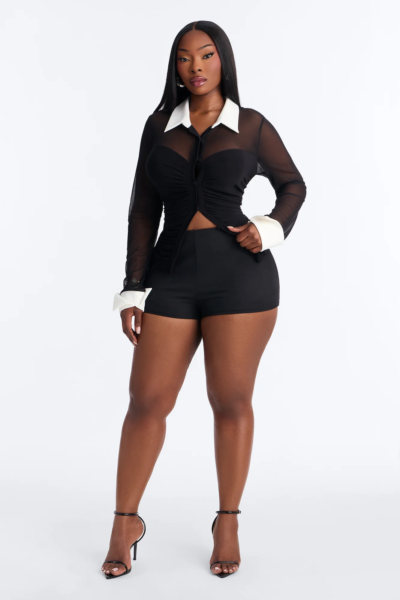 Lexi Linen Low Rise Micro Mini Short - Black - Image 5