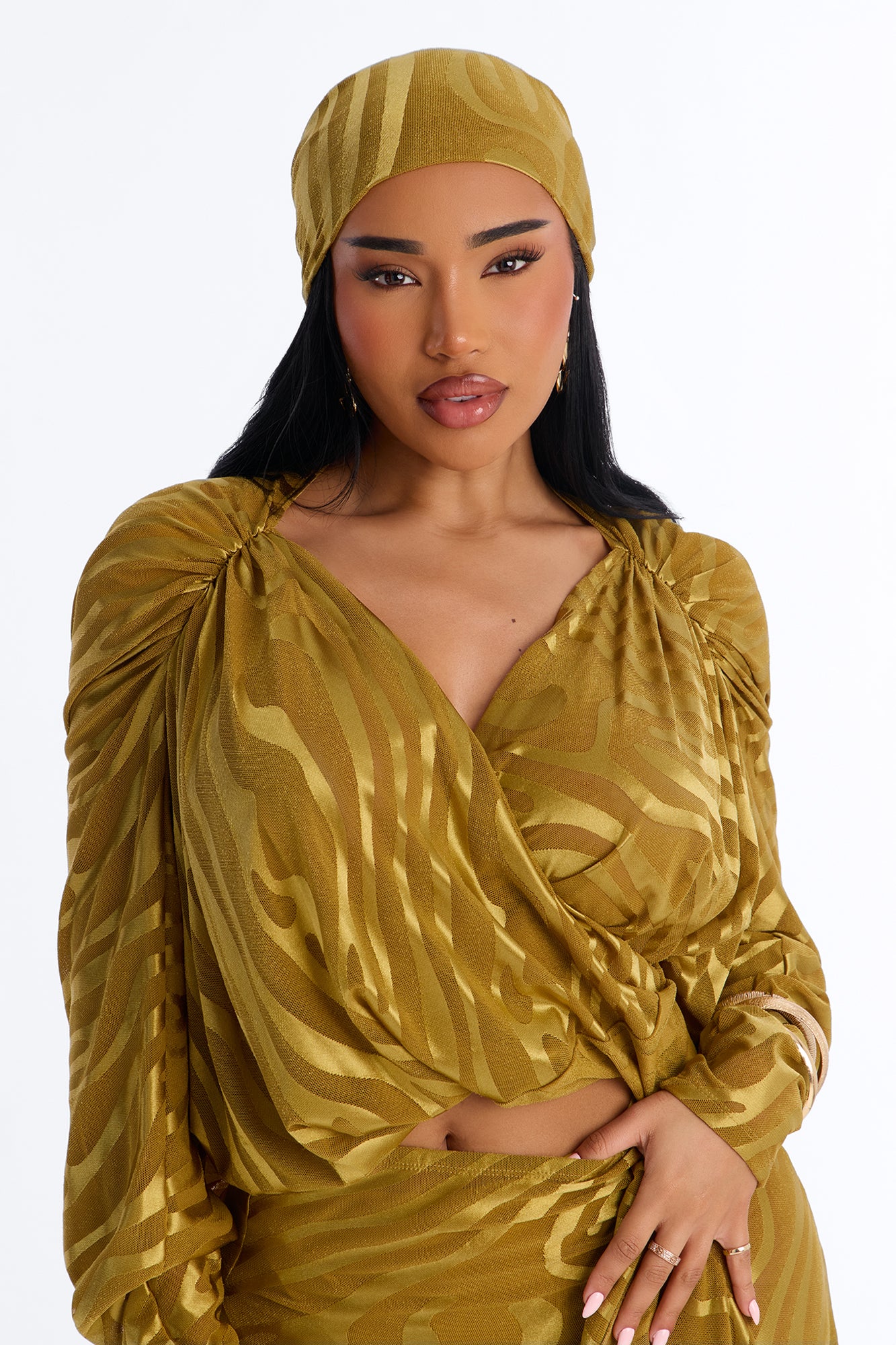 LIANA MESH 4 PIECE SKIRT SET - Chartreuse - Image 3