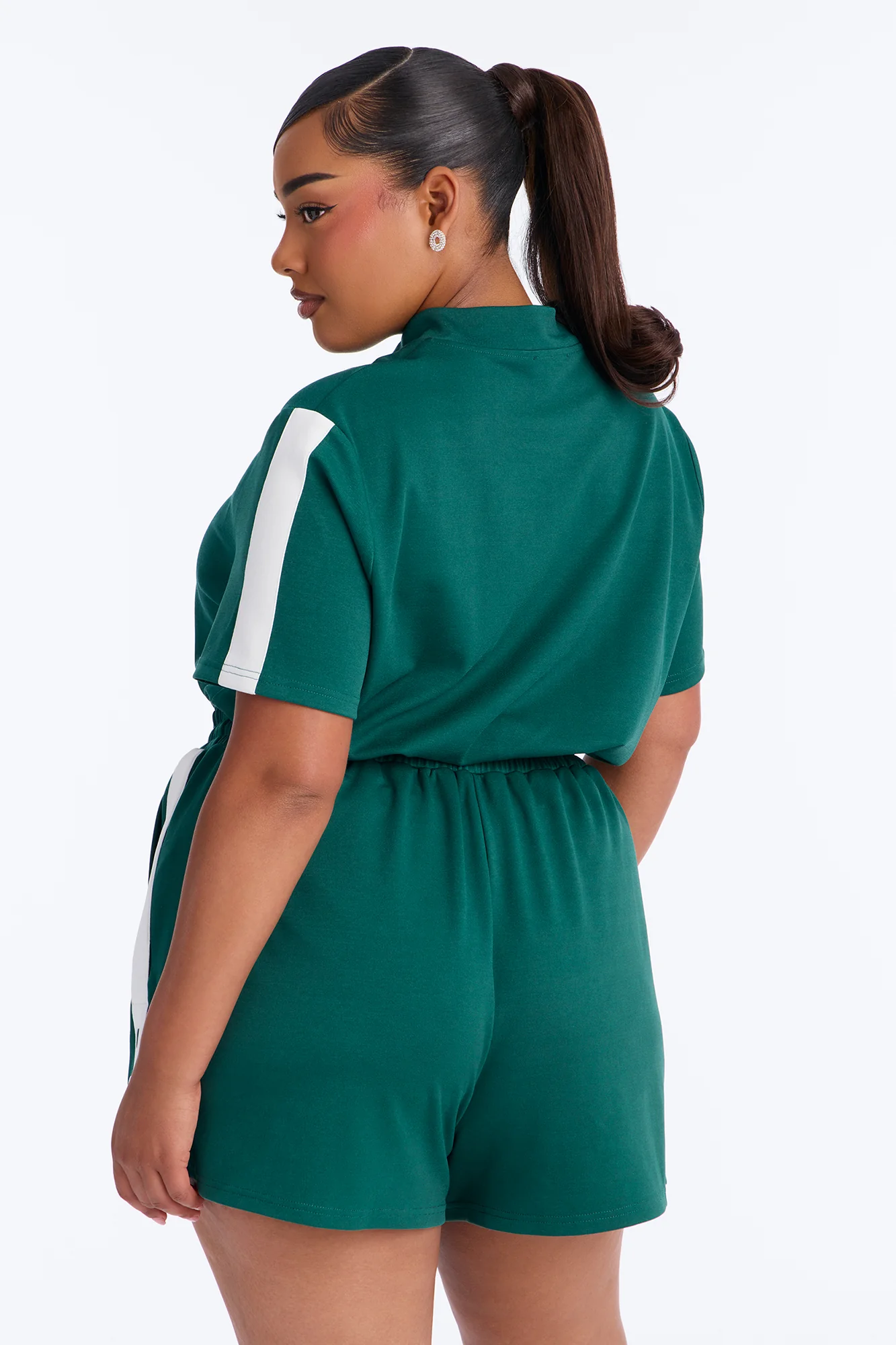 Lianna Short Sleeve Romper - Hunter - Image 6