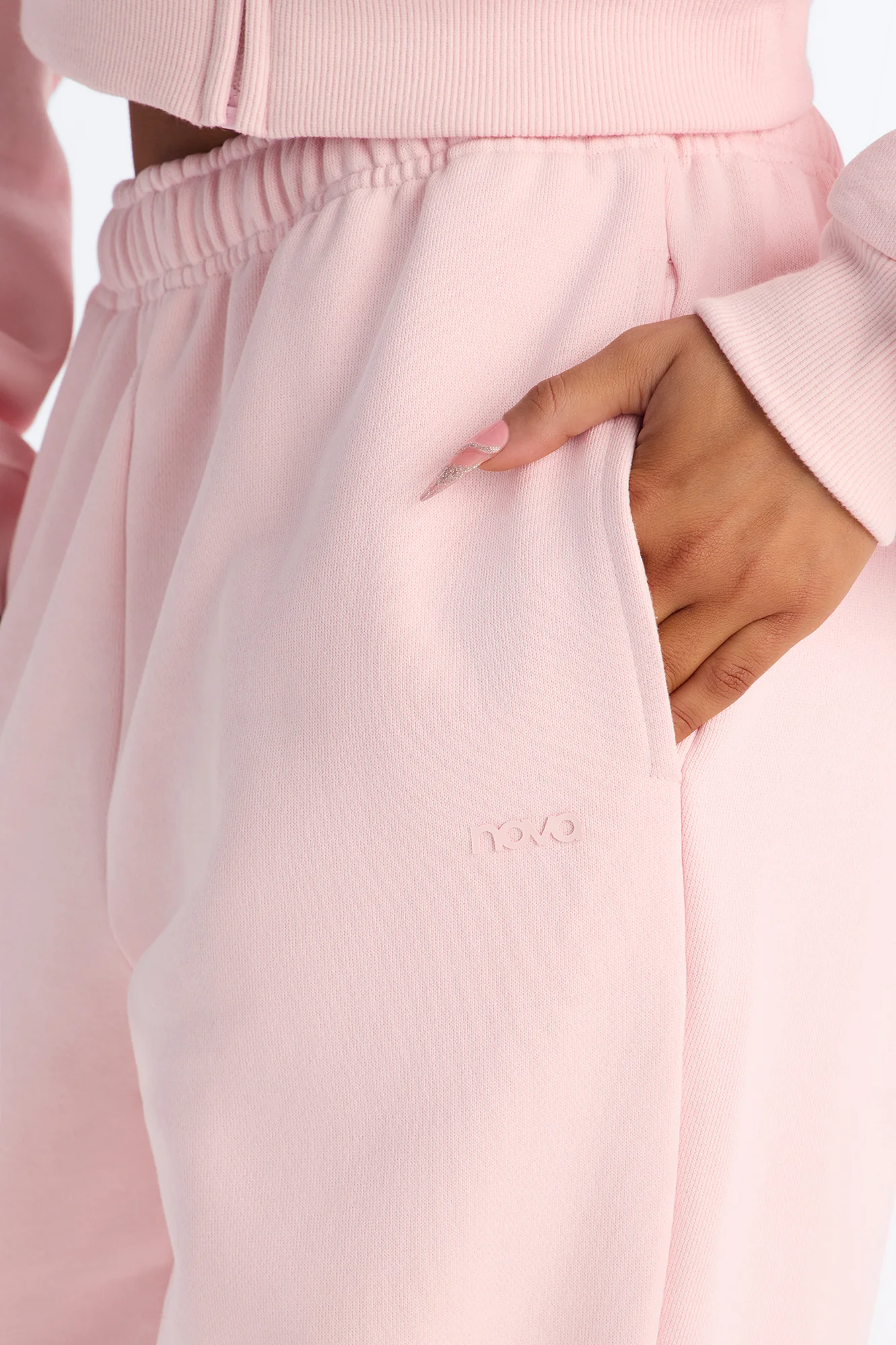 Libby Fleece Jogger Sweatpant - Pink - Image 3