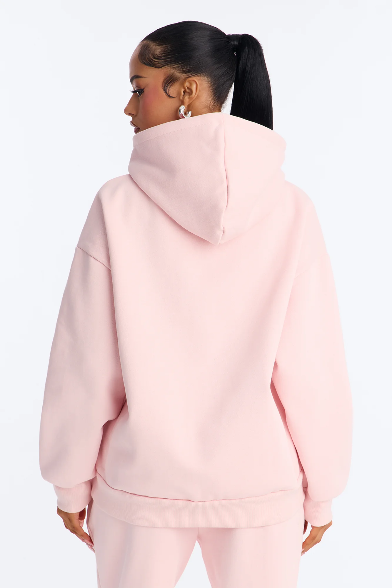 Libby Full Zip Hoodie Fleece Sweatshirt - Pink - Image 3