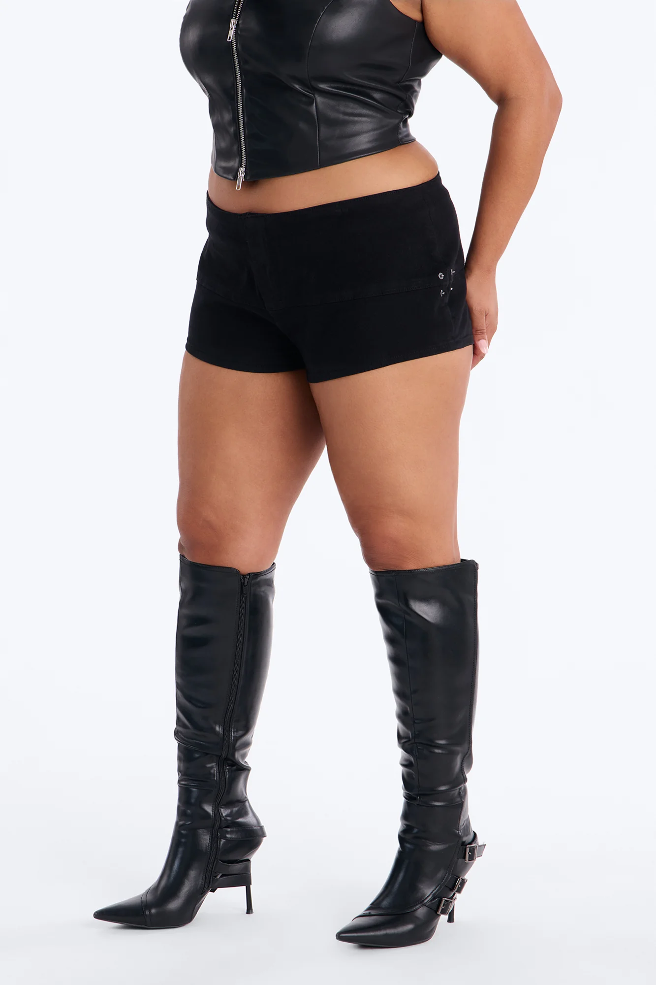 Libby No Waistband Low Rise Micro Short - Black - Image 6