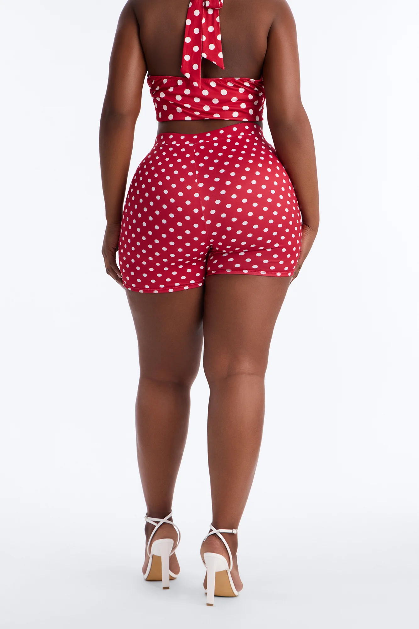 Light Stroll Polka Dot Biker Short - Red - Image 7