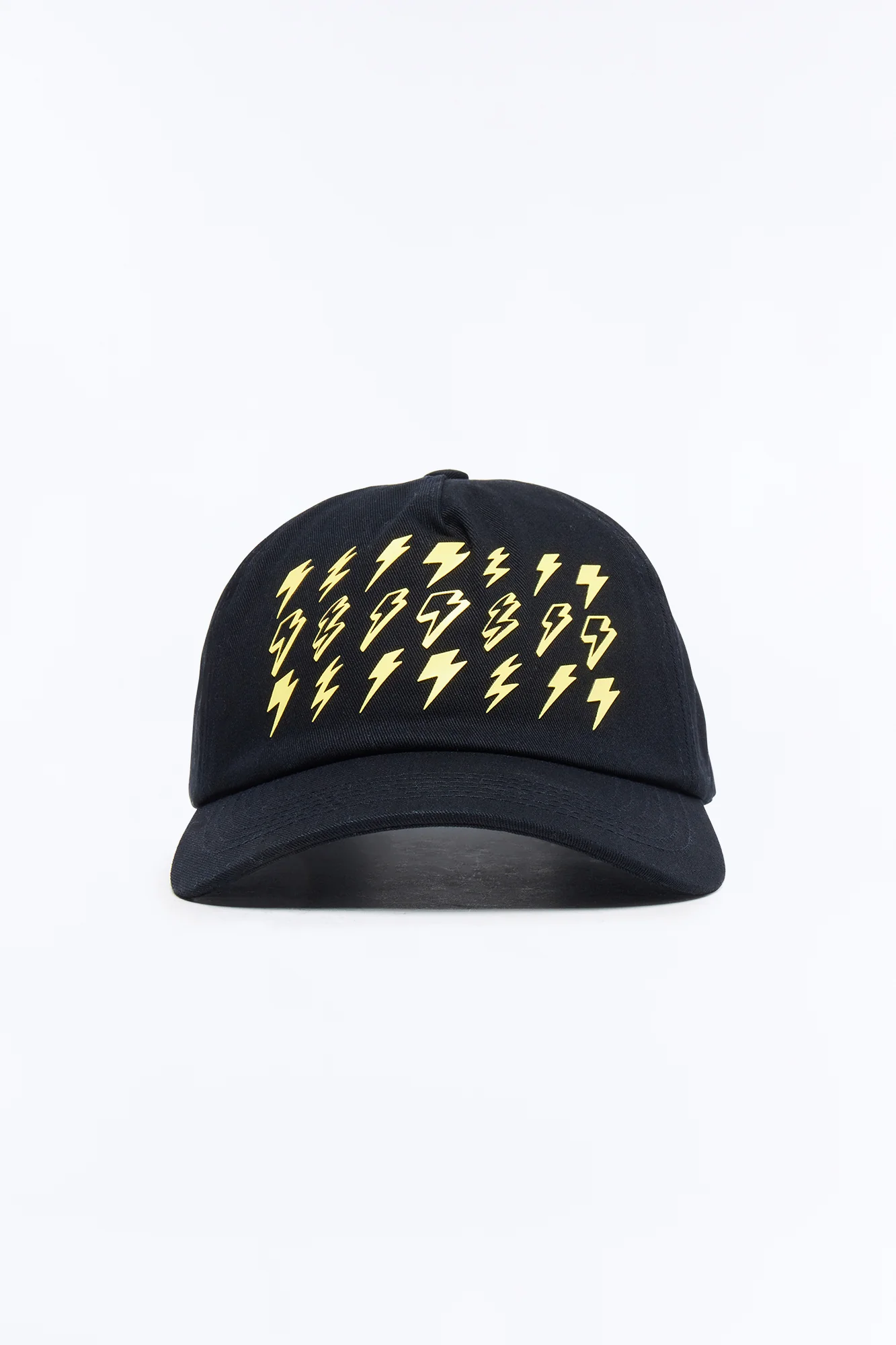 Lightning Cotton Twill Unstructured Snapback Hat - Black - Image 3