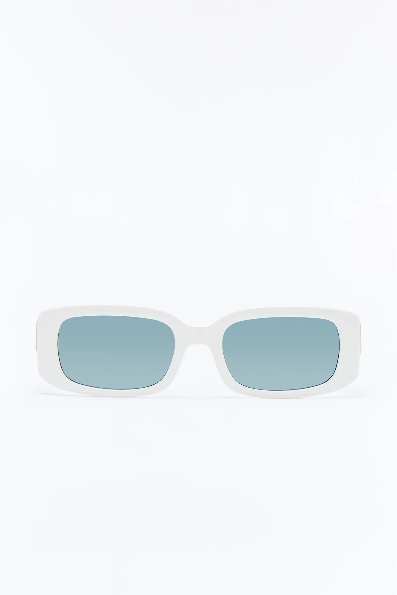 Lightning Strike Square Sunglasses - White/Silver - Image 3