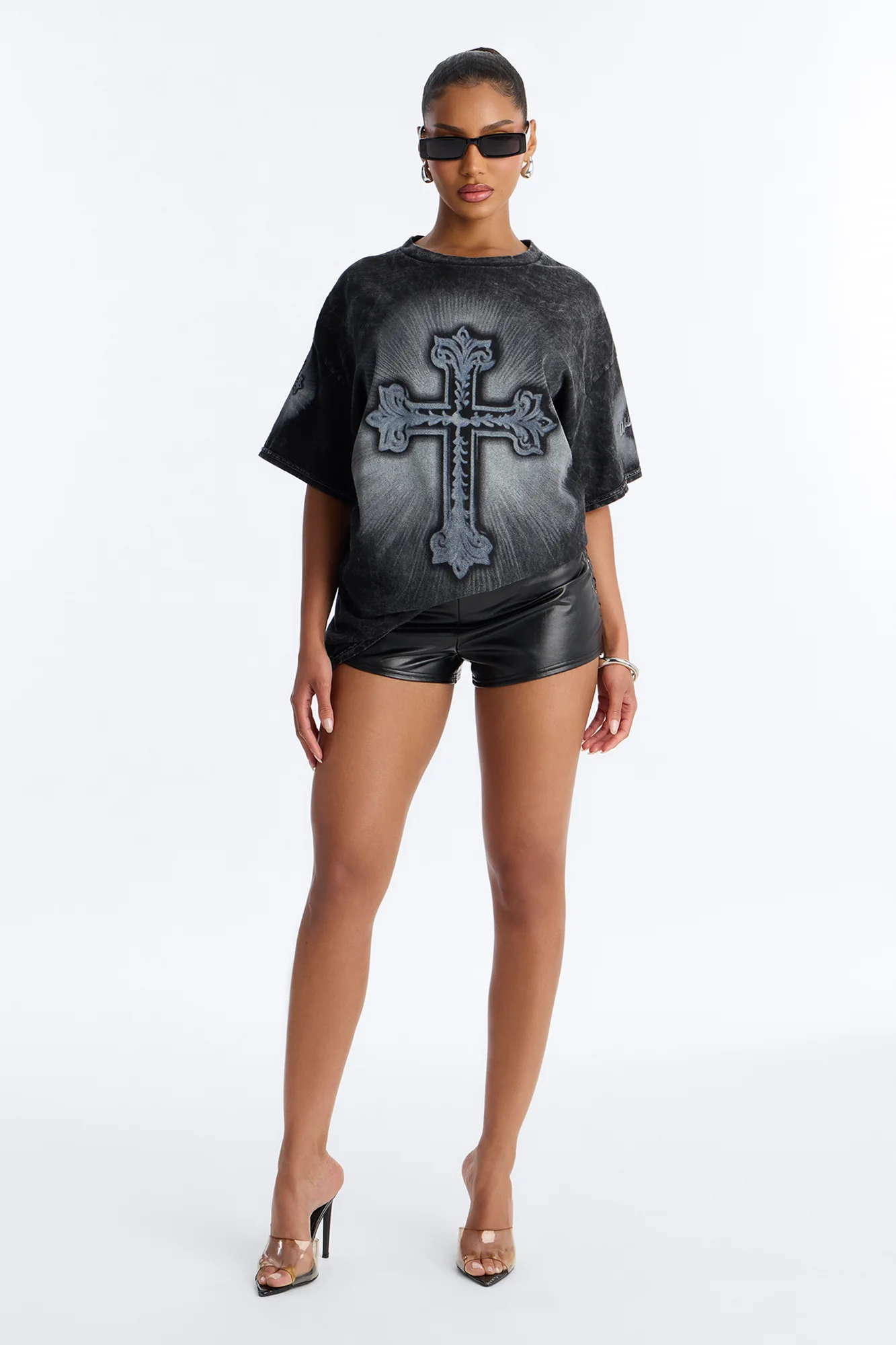 Lights From Above Washed Tee - Black Wash - Image 2