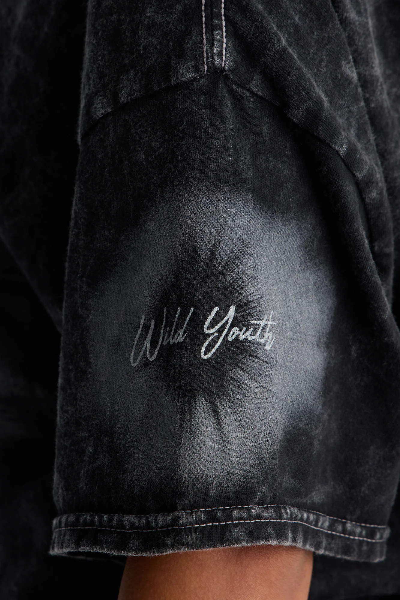 Lights From Above Washed Tee - Black Wash - Image 4