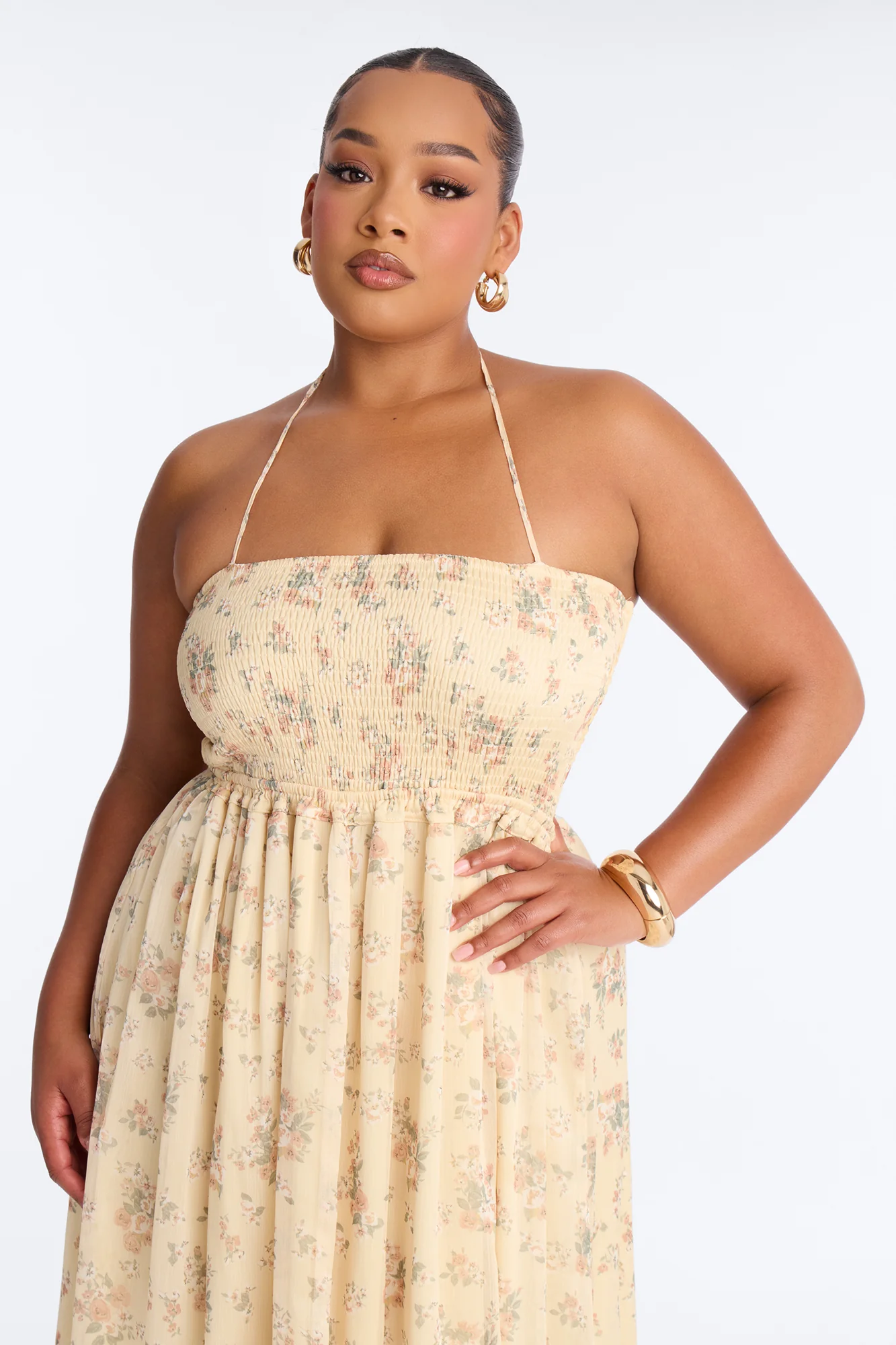 Lilah Floral Backless Maxi Dress - Yellow/combo - Image 7