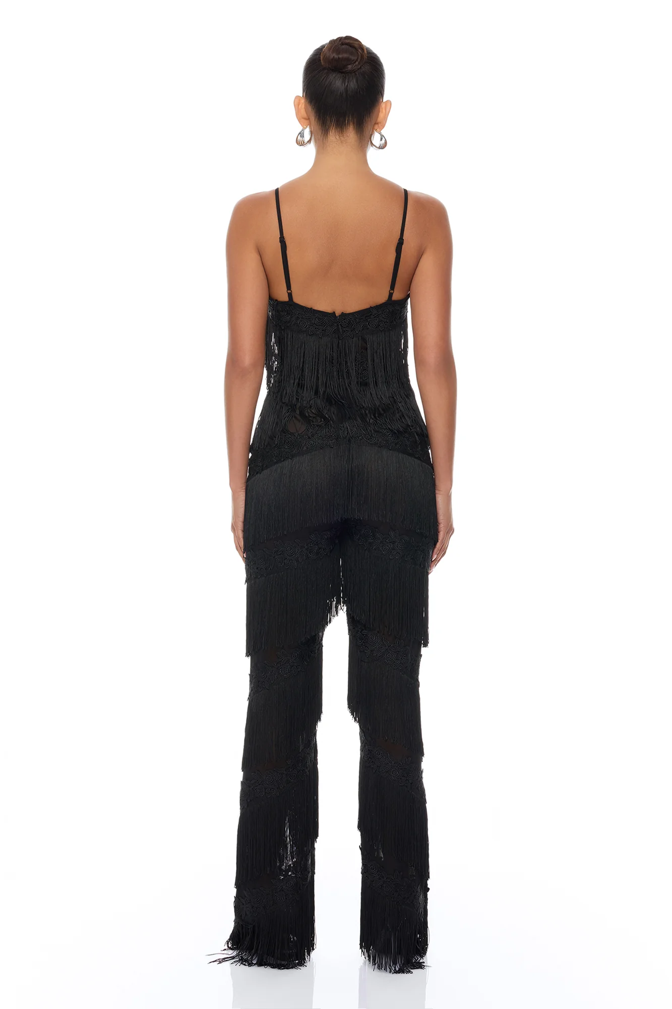 Lillie Fringe Jumpsuit - Black - Image 4