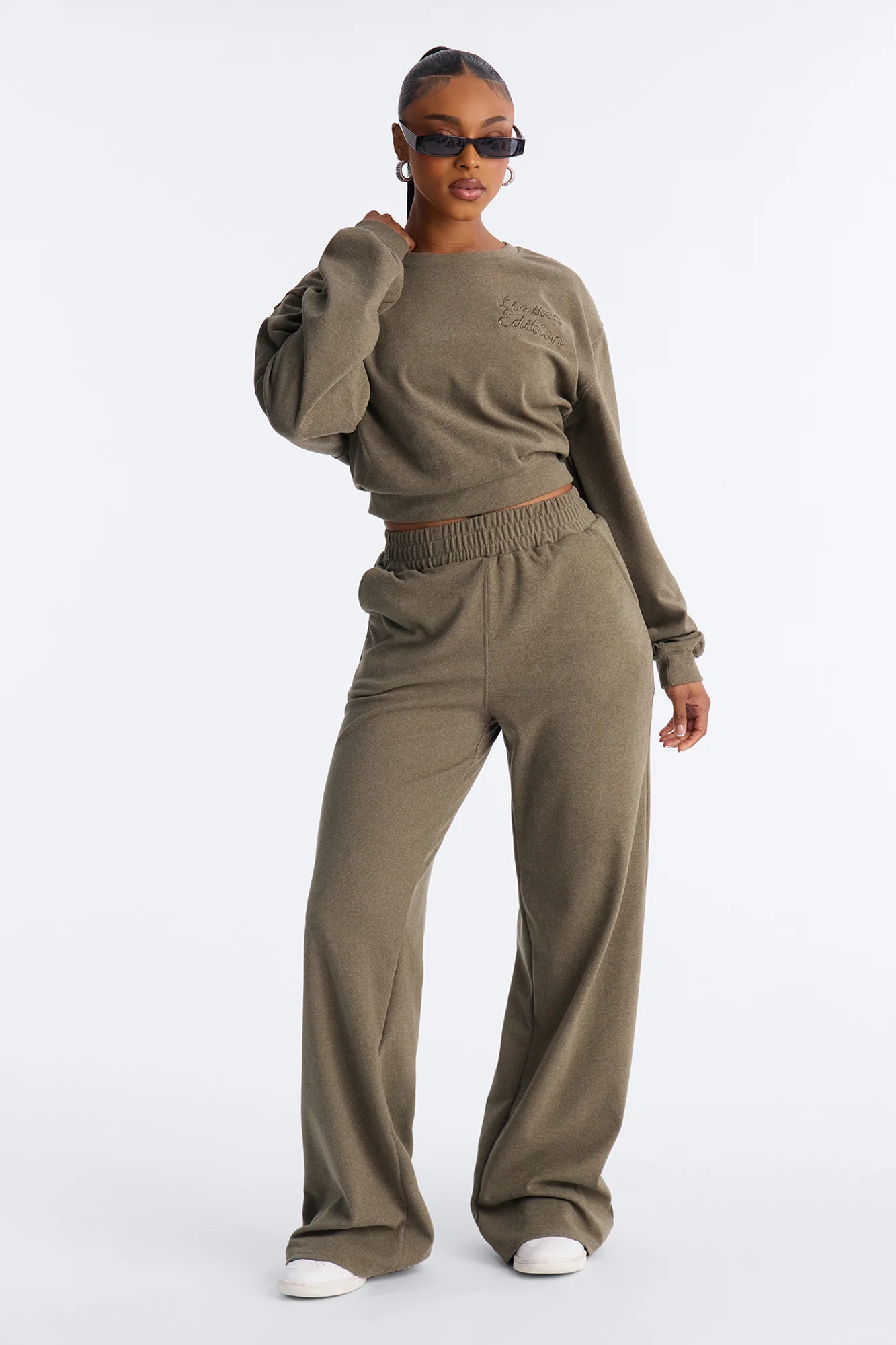 Limited Edition Butter Fleece Lounge Top - Sage - Image 2