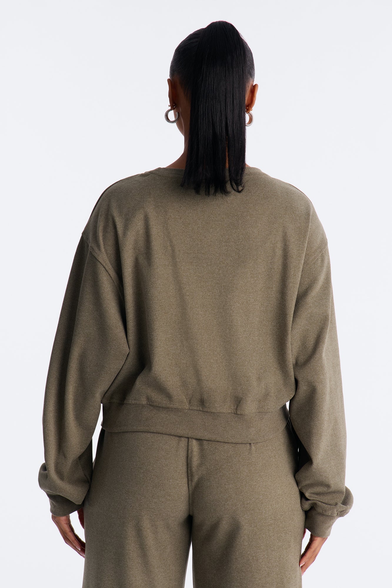 Limited Edition Butter Fleece Lounge Top - Sage - Image 4