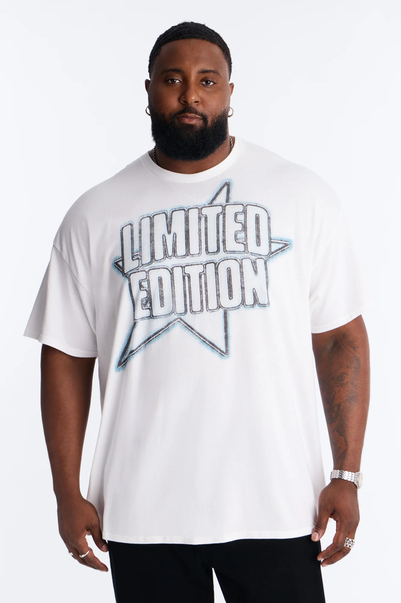 Limited Edition Oversized Short Sleeve Tee - White - Image 5