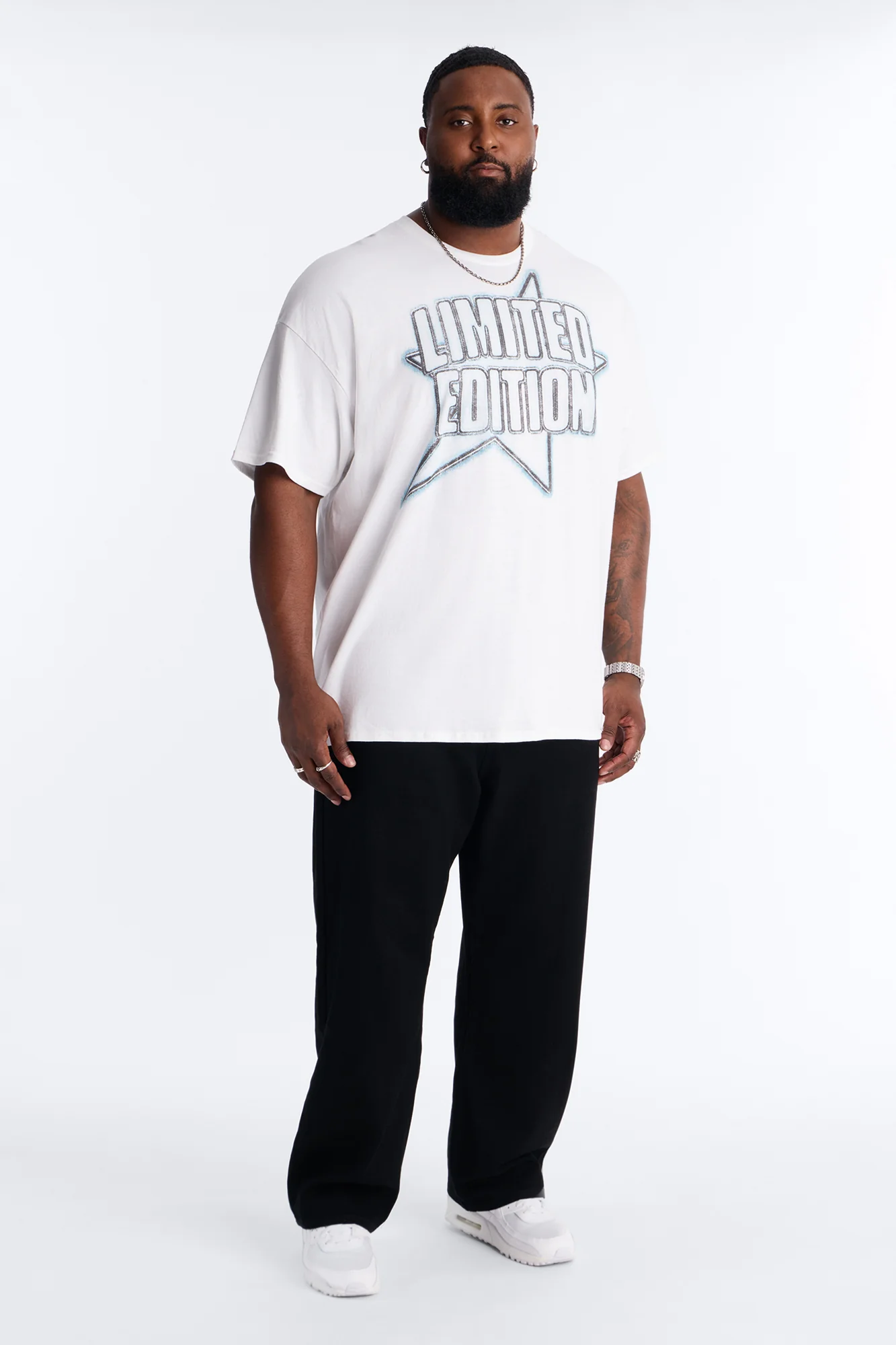 Limited Edition Oversized Short Sleeve Tee - White - Image 6