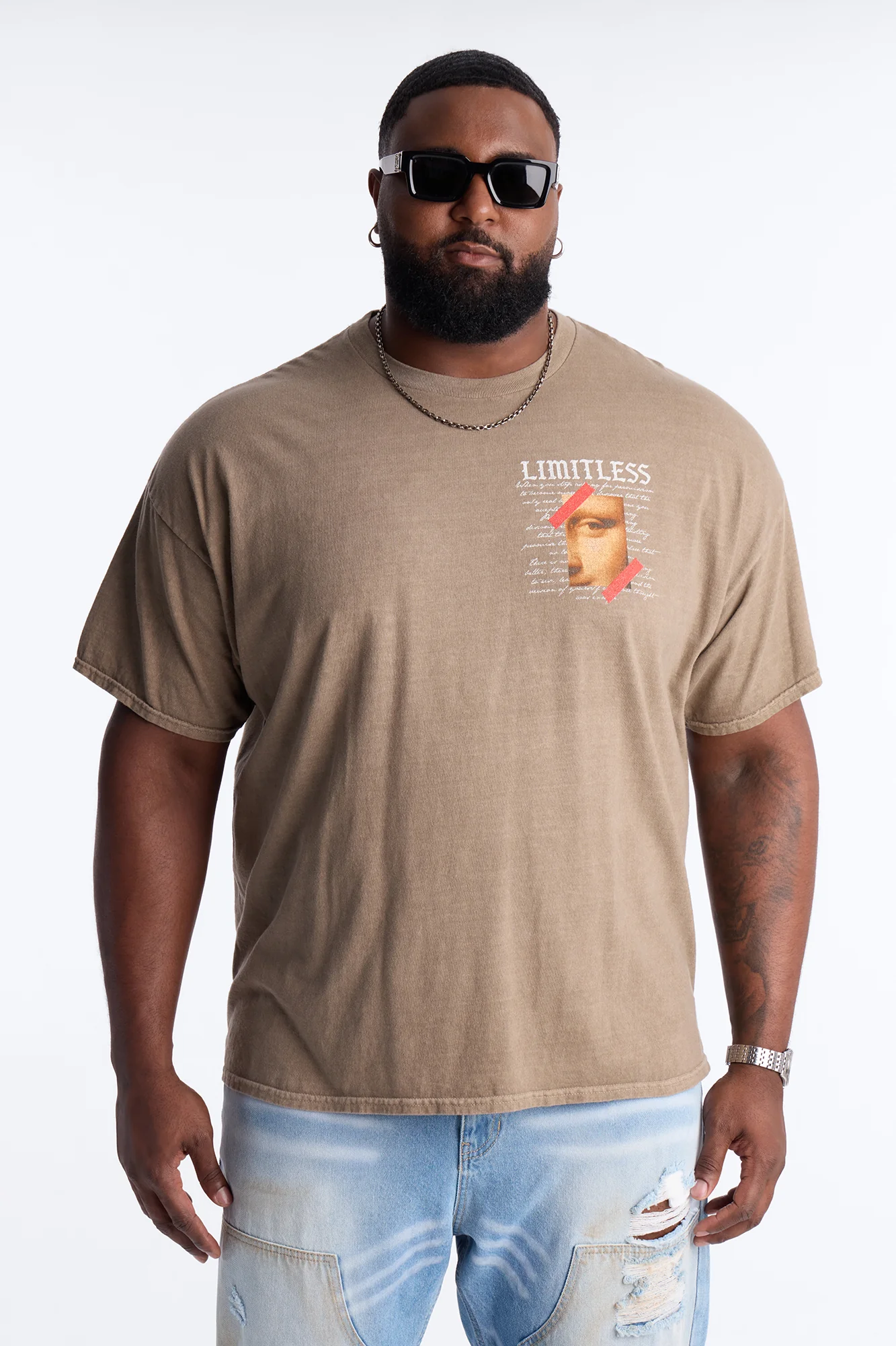 Limitless Art Short Sleeve Tee - Brown - Image 5