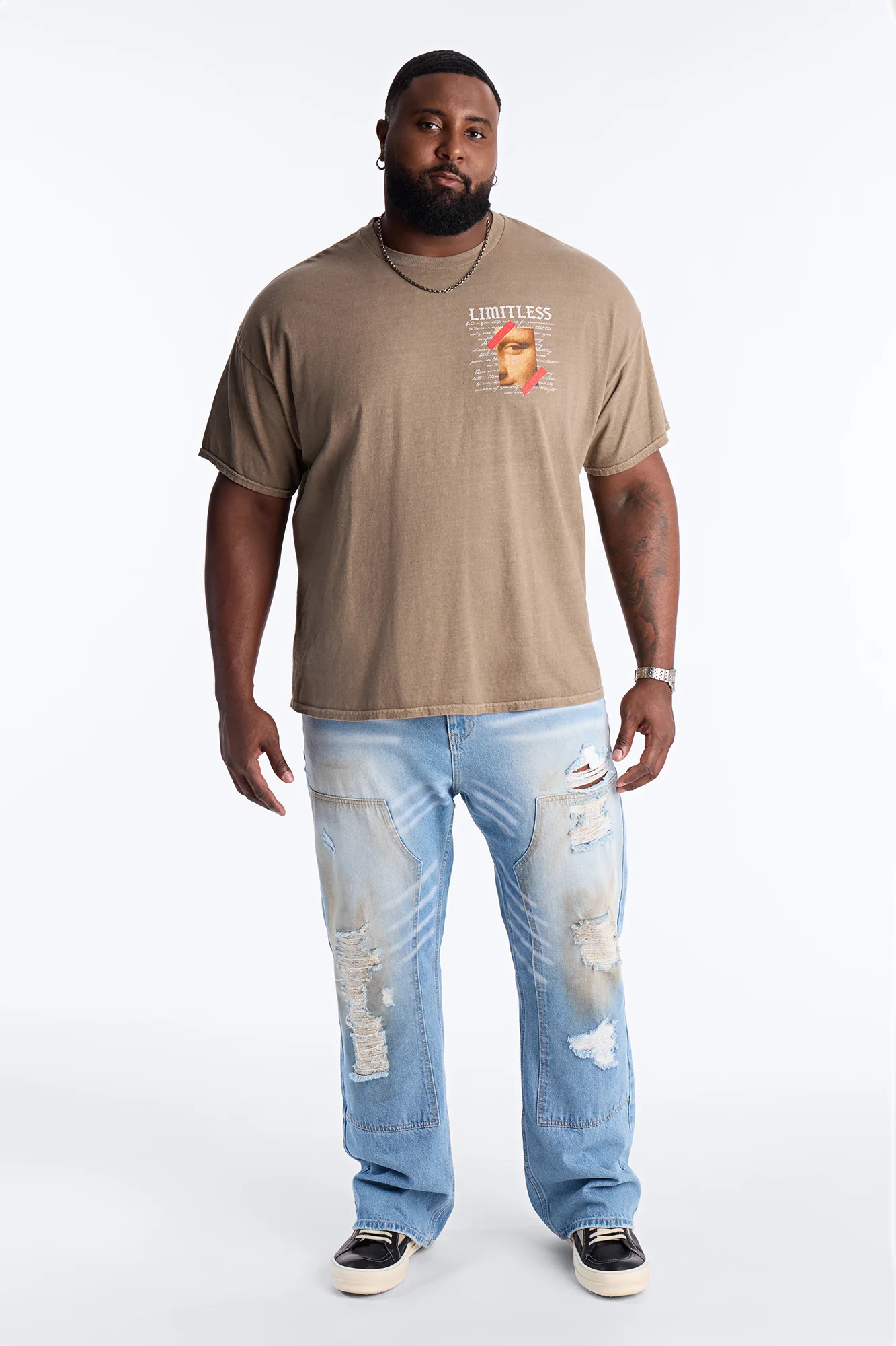 Limitless Art Short Sleeve Tee - Brown - Image 6