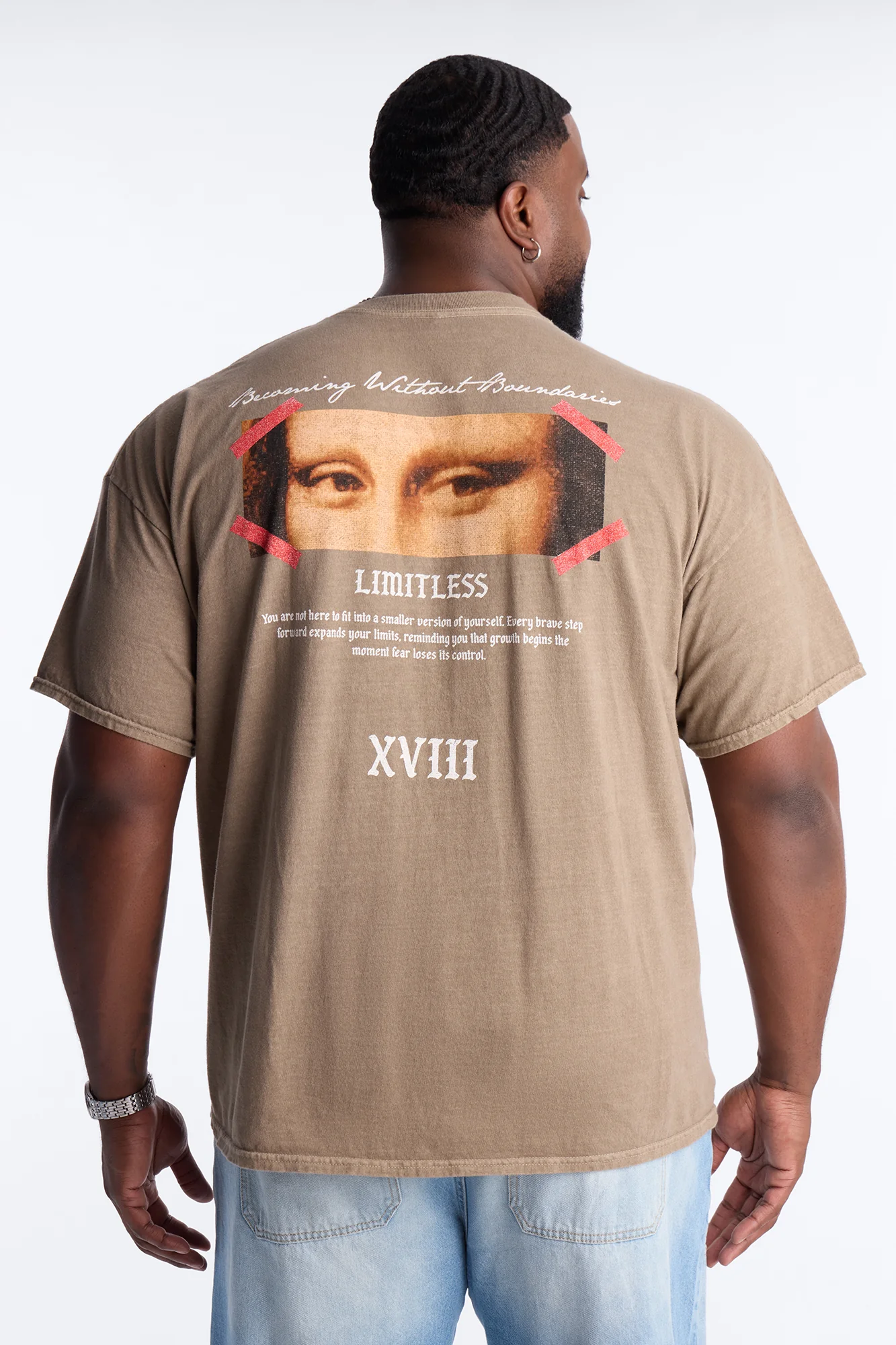 Limitless Art Short Sleeve Tee - Brown - Image 8