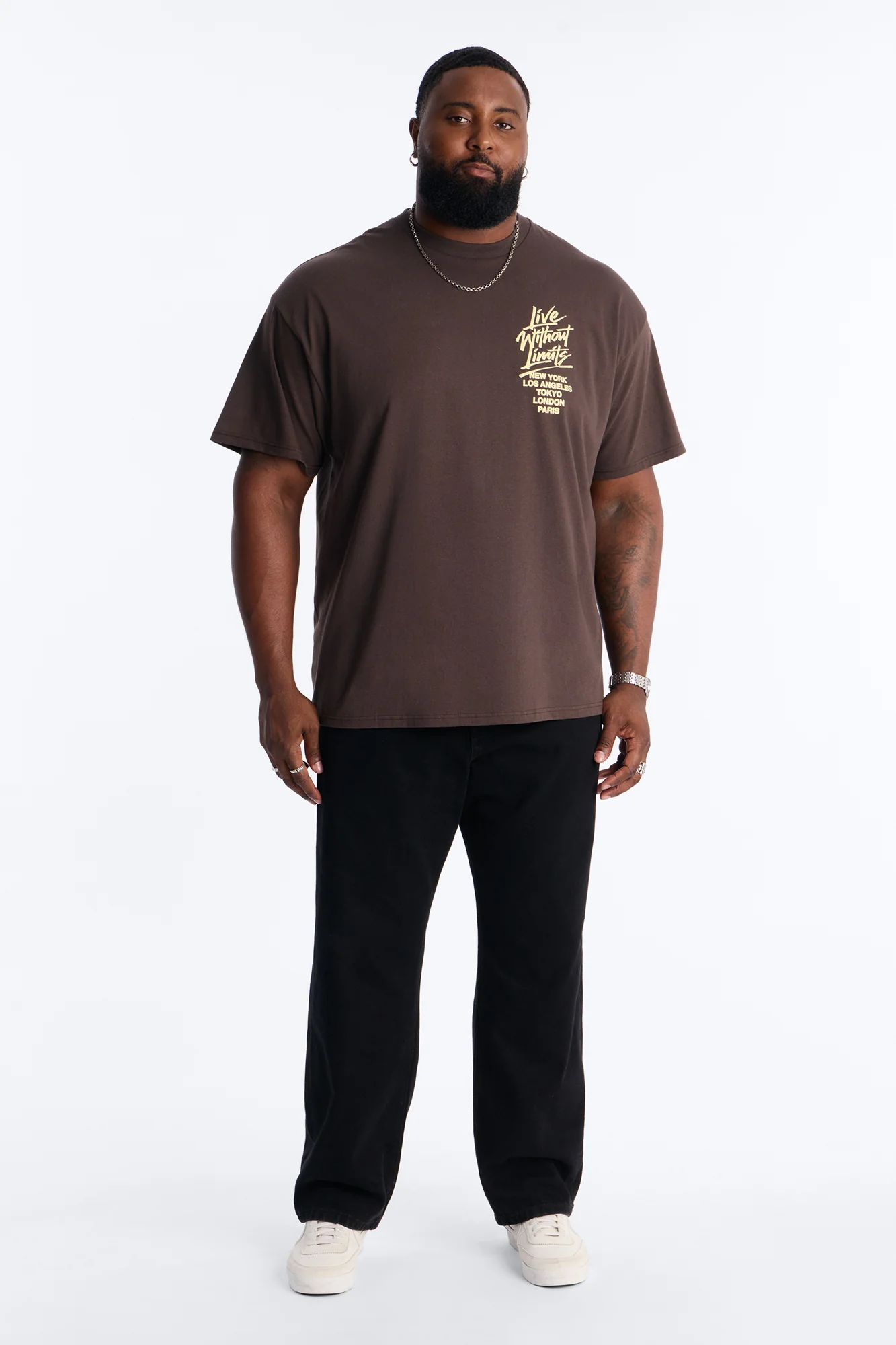 Limitless State Of Mind Oversized Short Sleeve Tee - Brown - Image 2