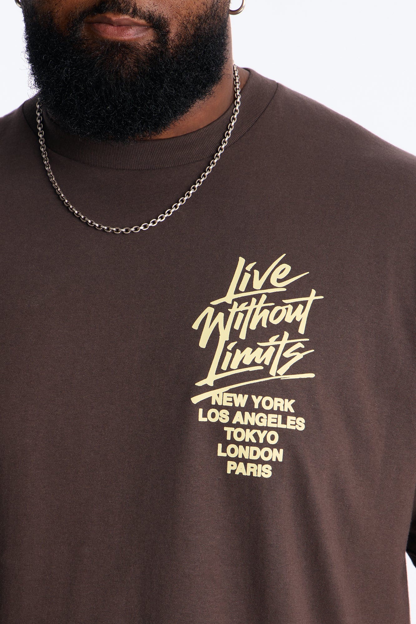 Limitless State Of Mind Oversized Short Sleeve Tee - Brown - Image 3