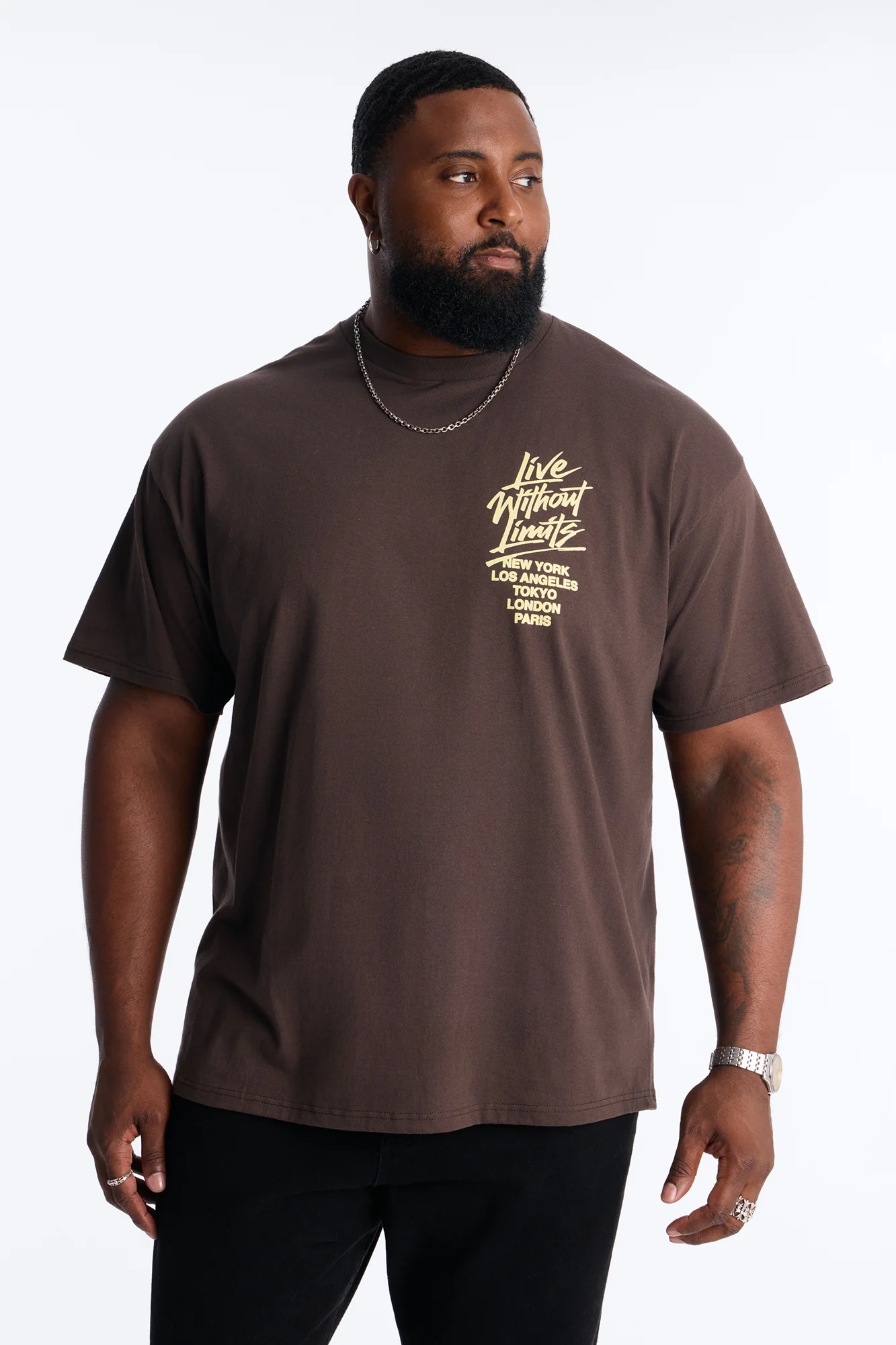 Limitless State Of Mind Oversized Short Sleeve Tee - Brown - Image 4