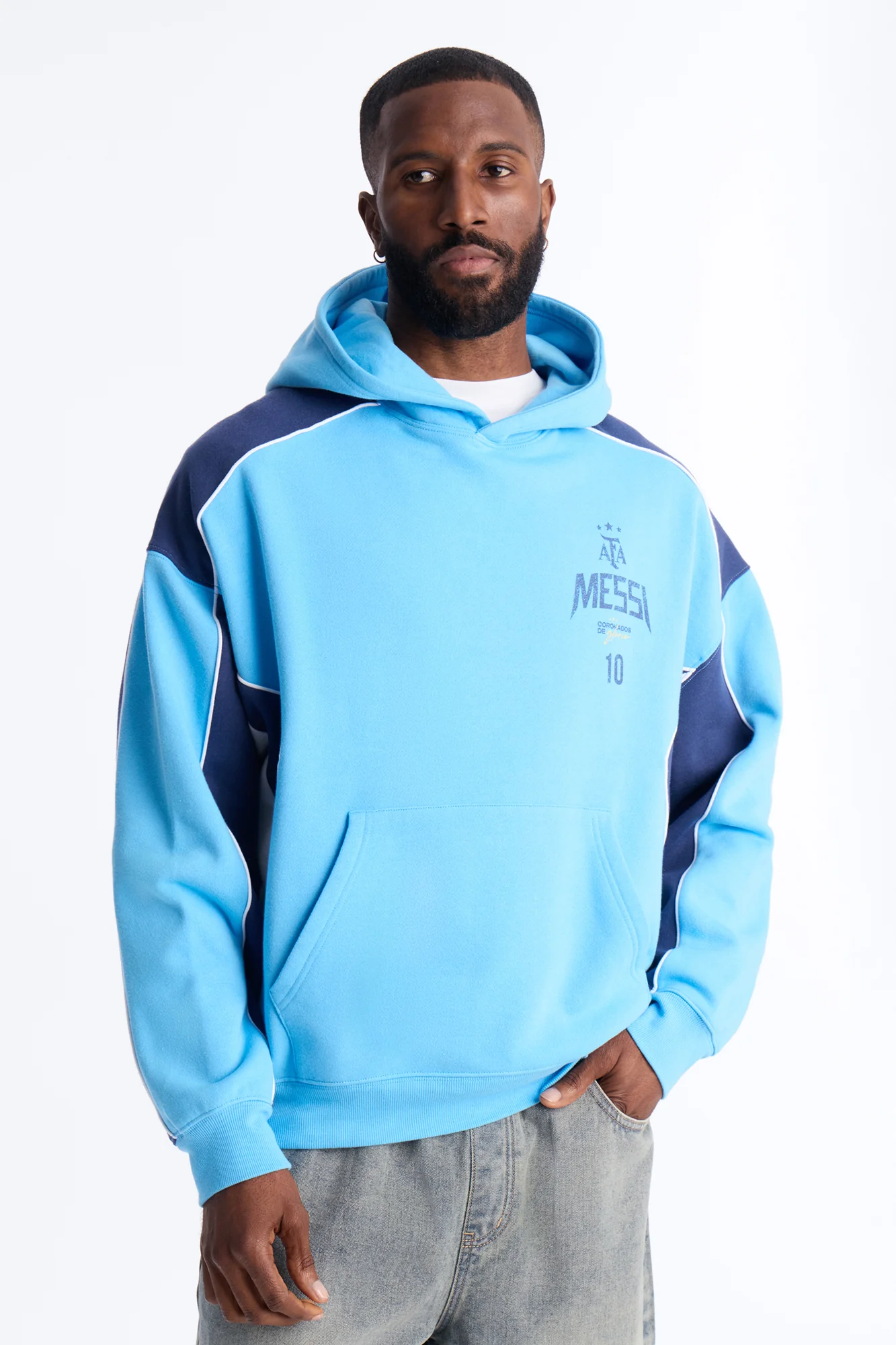 Lionel Messi GOAT Hoodie - Blue