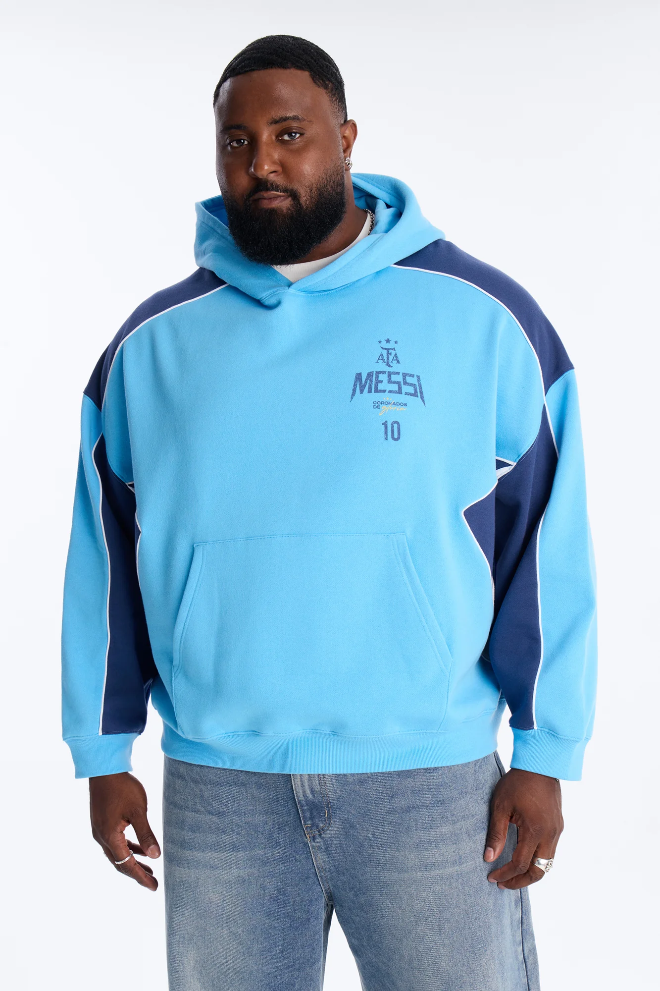 Lionel Messi GOAT Hoodie - Blue - Image 10